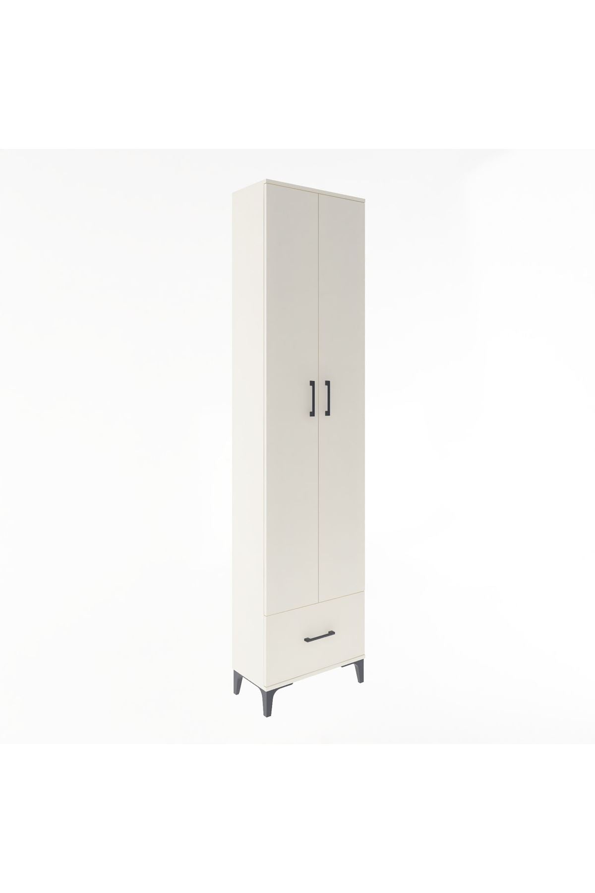 Arges Dolap 5 Raflı Tek Çekmeceli 2 Kapaklı 60x30x243 - S32M002V1A