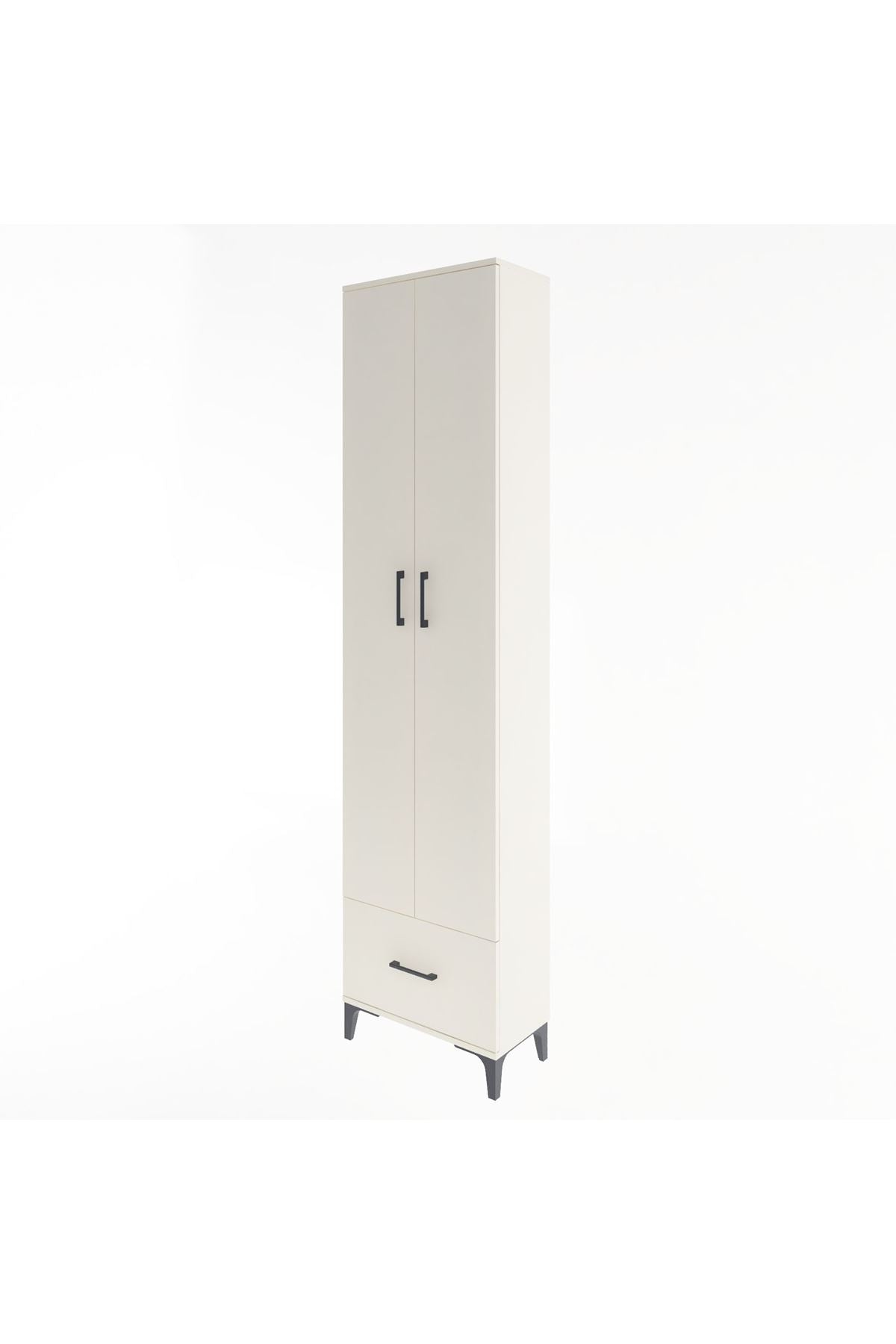 Arges Dolap 5 Raflı Tek Çekmeceli 2 Kapaklı 60x30x243 - S32M002V1A
