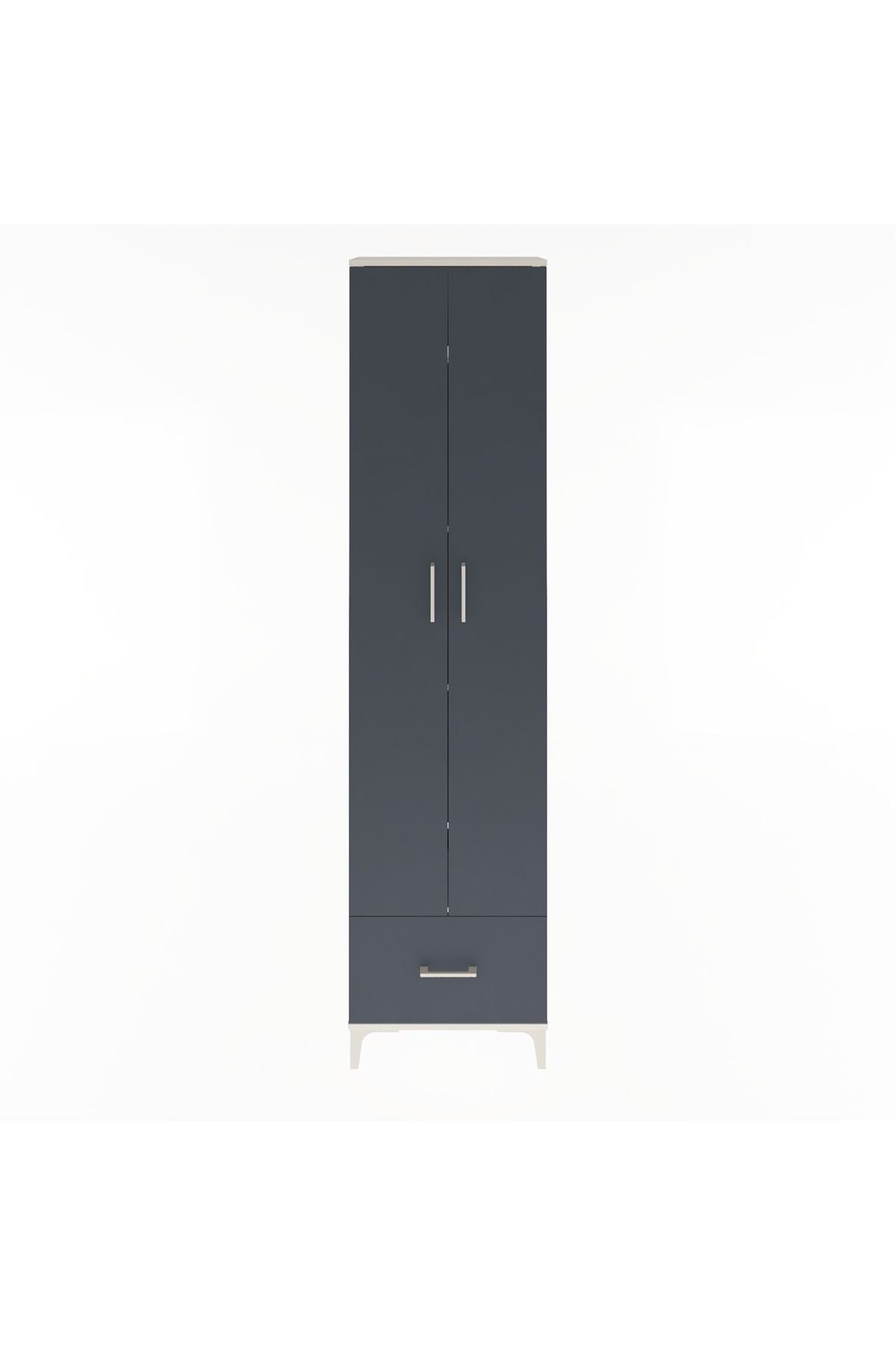 Arges Dolap 5 Raflı Tek Çekmeceli 2 Kapaklı 60x30x243 - S32M002V2A
