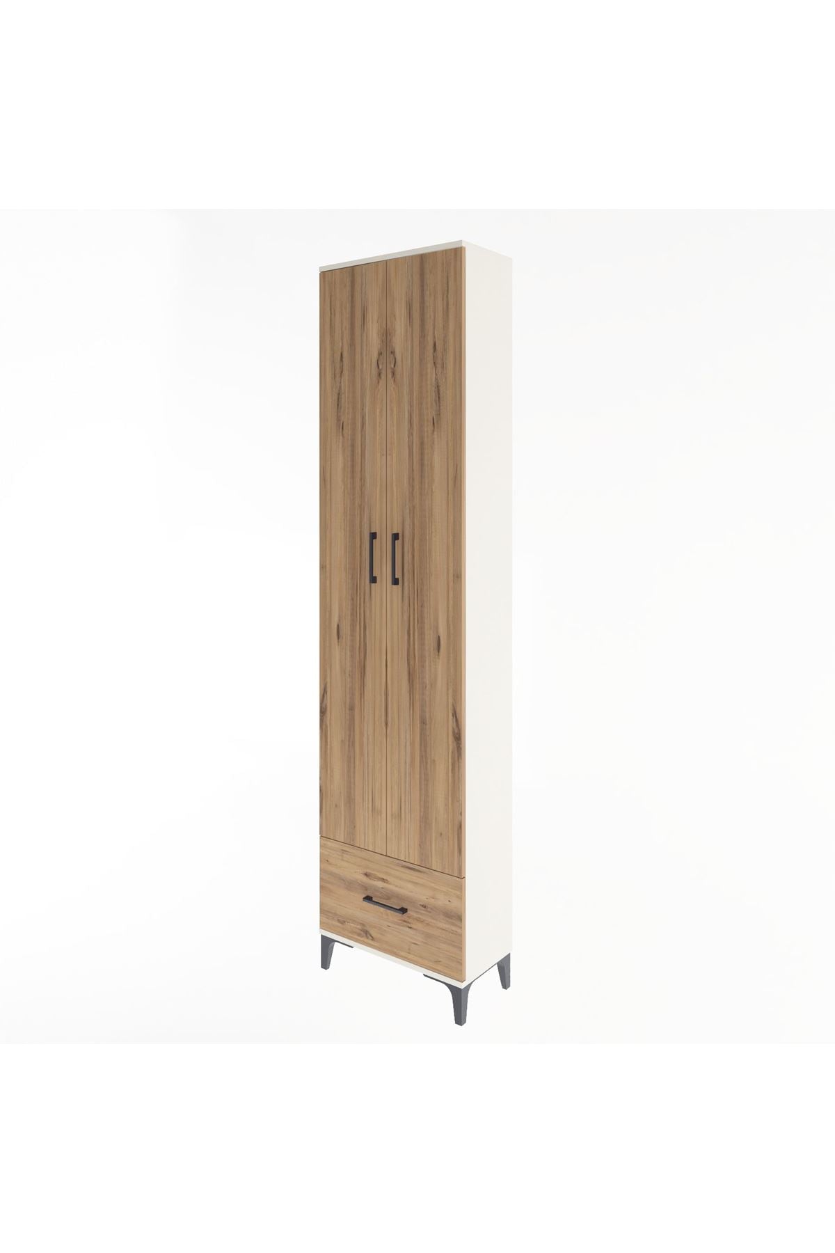 Arges Dolap 5 Raflı Tek Çekmeceli 2 Kapaklı 60x30x243 - S32M002V3A