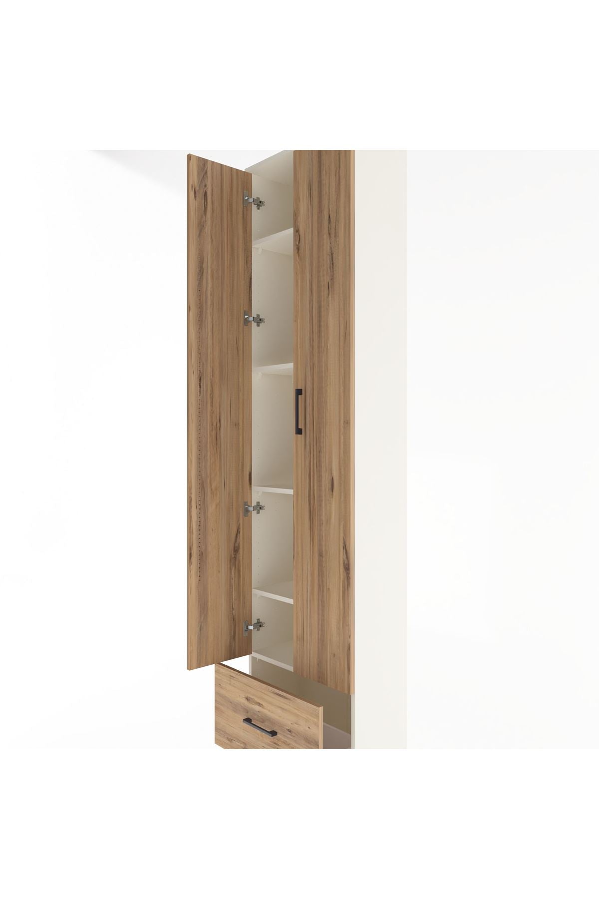 Arges Dolap 5 Raflı Tek Çekmeceli 2 Kapaklı 60x30x243 - S32M002V3A