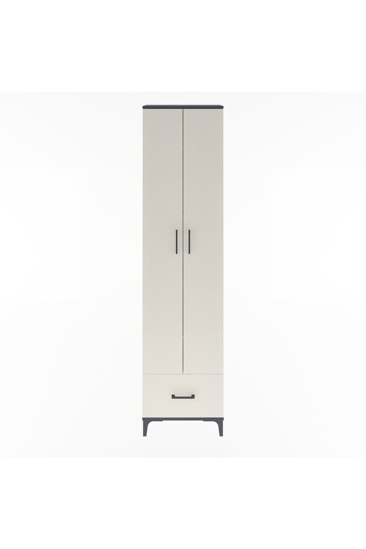 Arges Dolap 5 Raflı Tek Çekmeceli 2 Kapaklı 60x30x243 - S32M002V4A