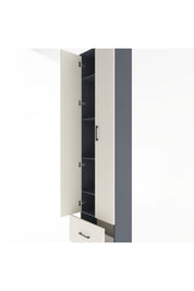 Arges Dolap 5 Raflı Tek Çekmeceli 2 Kapaklı 60x30x243 - S32M002V4A