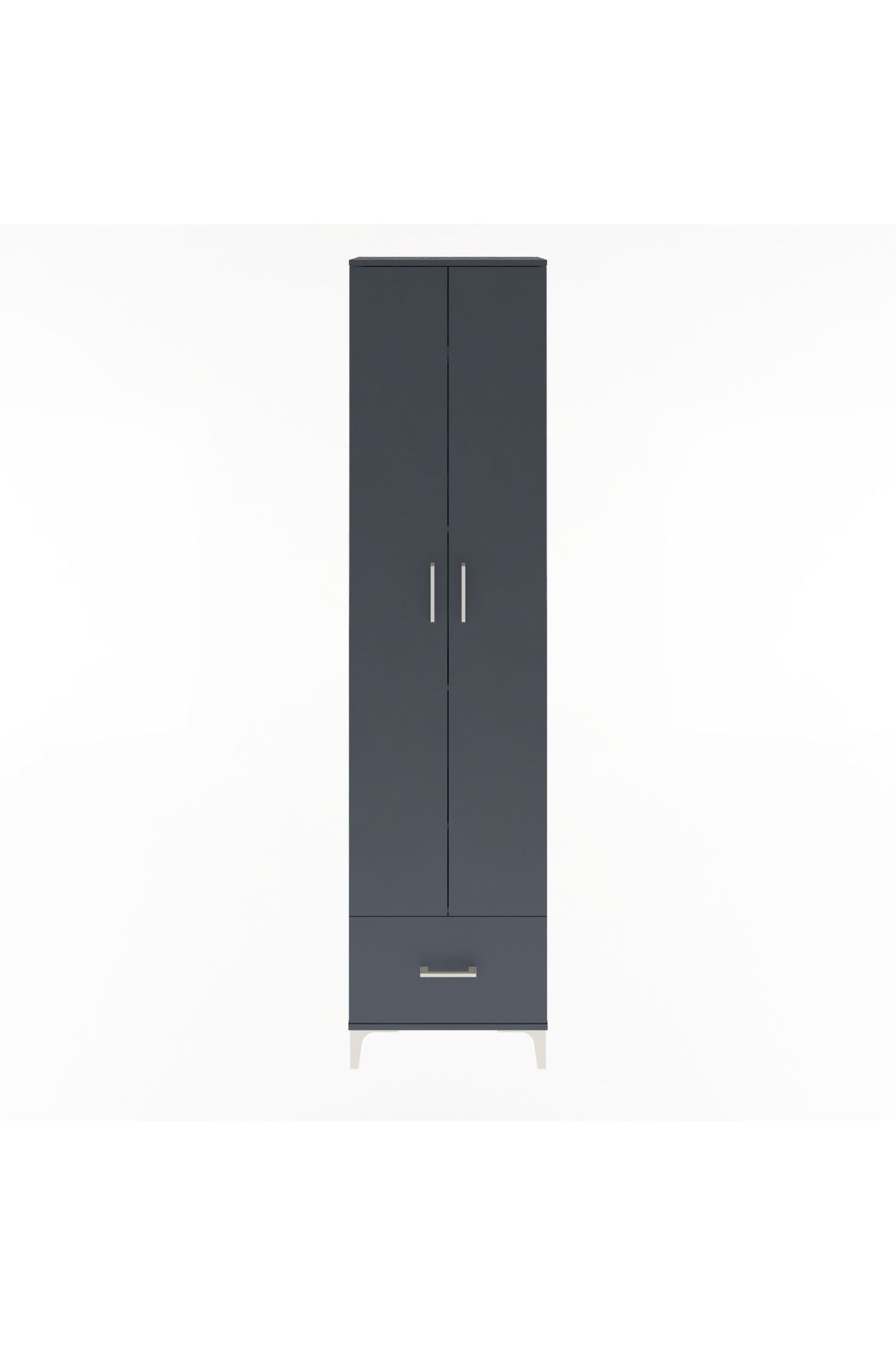Arges Dolap 5 Raflı Tek Çekmeceli 2 Kapaklı 60x30x243 - S32M002V5A