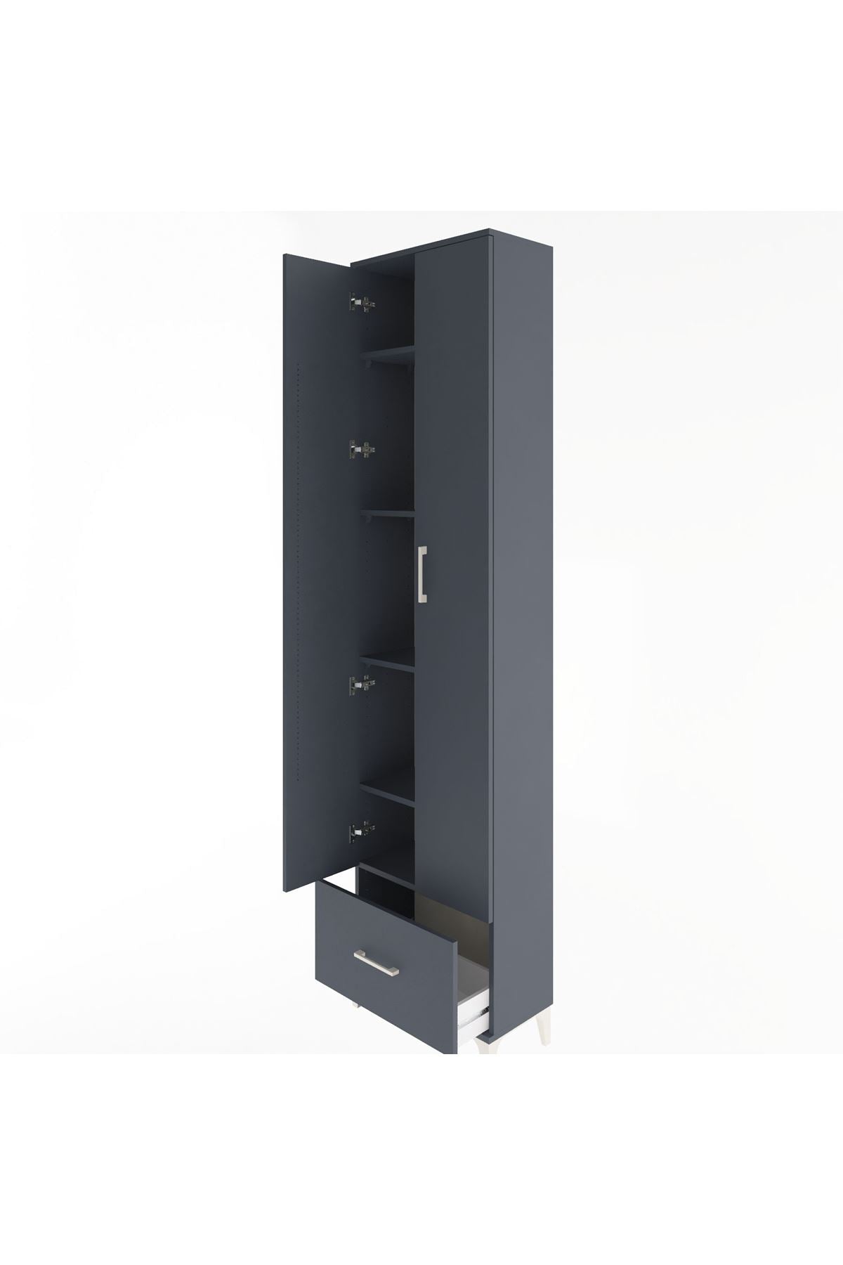 Arges Dolap 5 Raflı Tek Çekmeceli 2 Kapaklı 60x30x243 - S32M002V5A