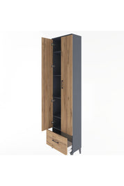 Arges Dolap 5 Raflı Tek Çekmeceli 2 Kapaklı 60x30x243 - S32M002V6A