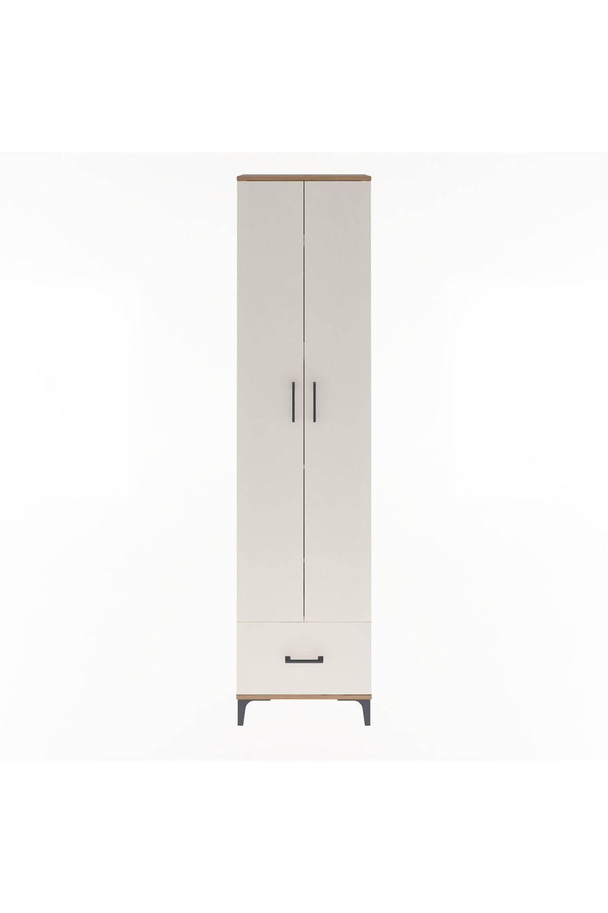 Arges Dolap 5 Raflı Tek Çekmeceli 2 Kapaklı 60x30x243 - S32M002V7A