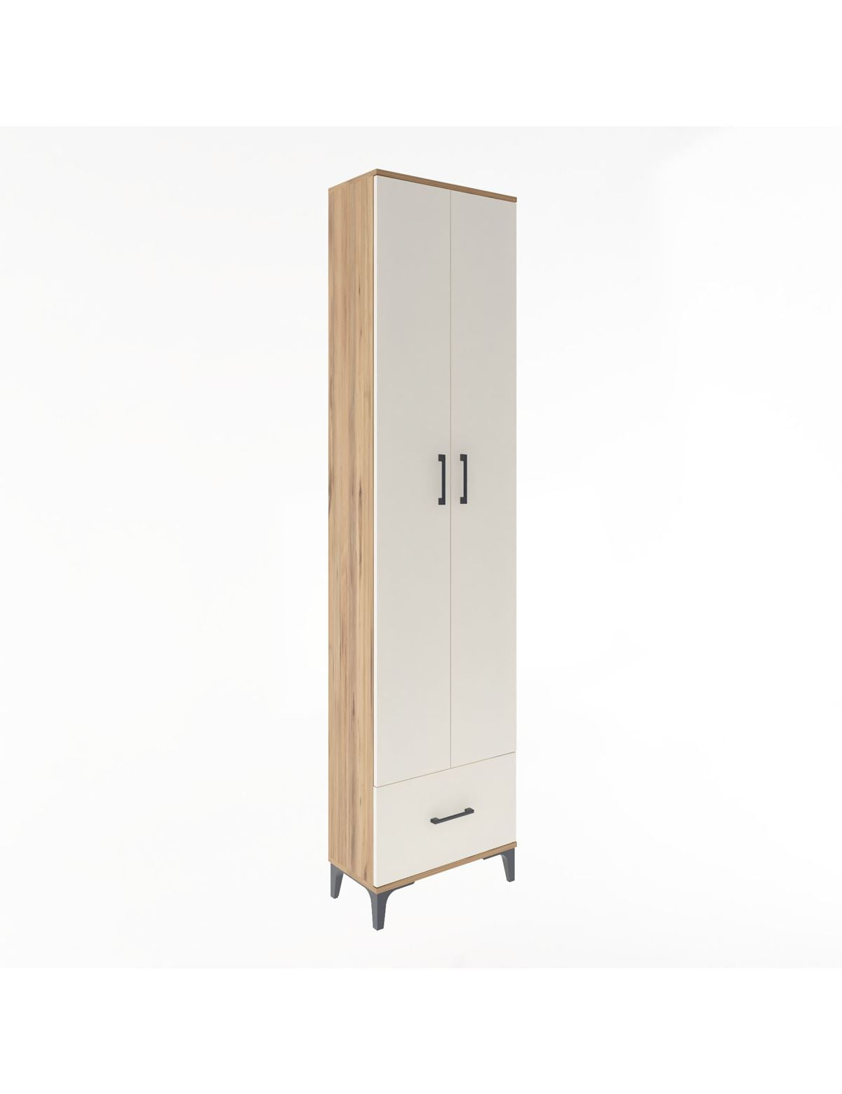 Arges Dolap 5 Raflı Tek Çekmeceli 2 Kapaklı 60x30x243 - S32M002V7A