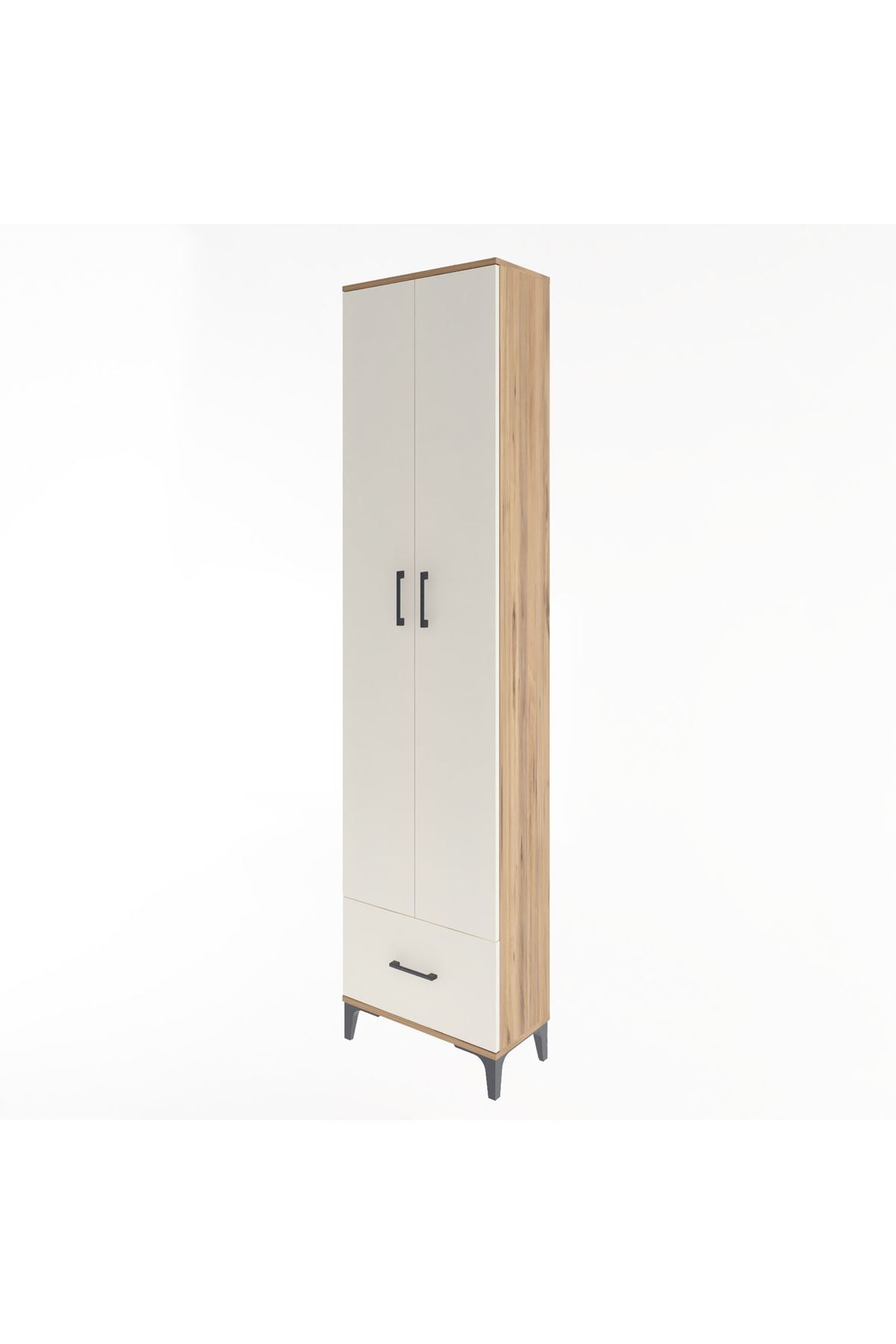Arges Dolap 5 Raflı Tek Çekmeceli 2 Kapaklı 60x30x243 - S32M002V7A