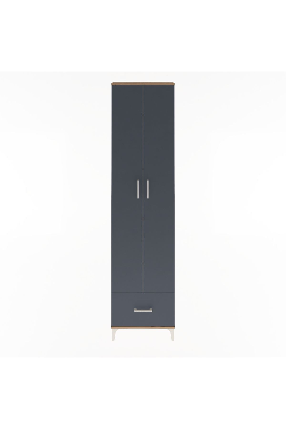 Arges Dolap 5 Raflı Tek Çekmeceli 2 Kapaklı 60x30x243 - S32M002V8A