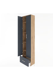 Arges Dolap 5 Raflı Tek Çekmeceli 2 Kapaklı 60x30x243 - S32M002V8A