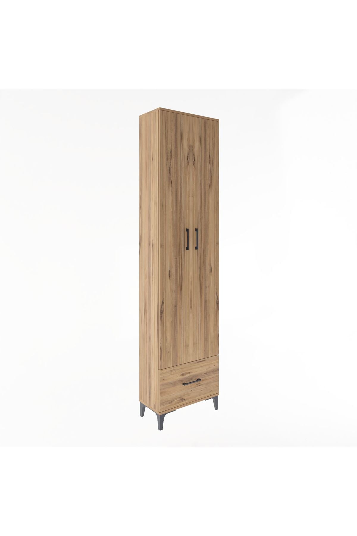 Arges Dolap 5 Raflı Tek Çekmeceli 2 Kapaklı 60x30x243 - S32M002V9A