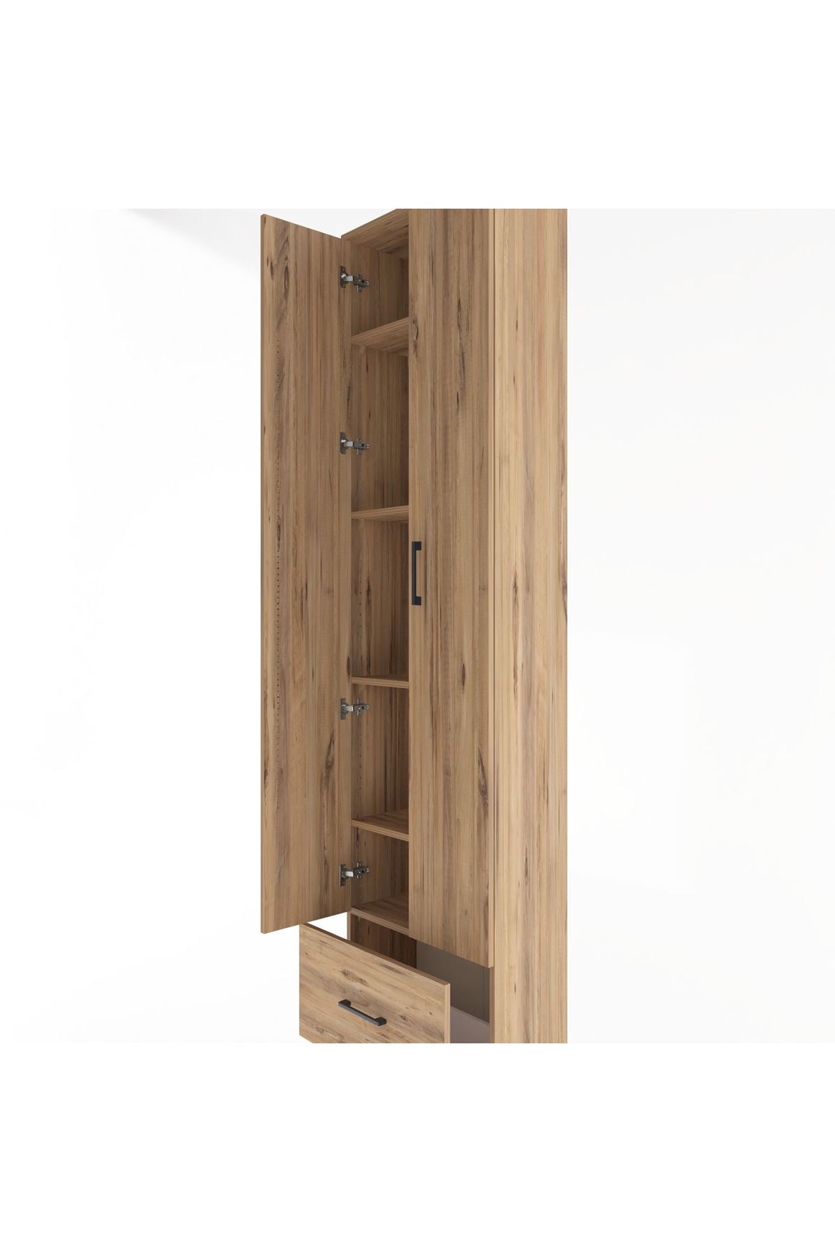 Arges Dolap 5 Raflı Tek Çekmeceli 2 Kapaklı 60x30x243 - S32M002V9A