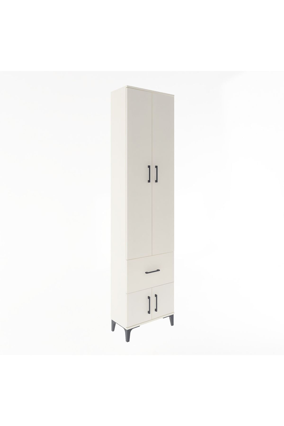 Arges Dolap 4 Raflı Tek Çekmeceli 4 Kapaklı 60x30x243 - S32M003V1A