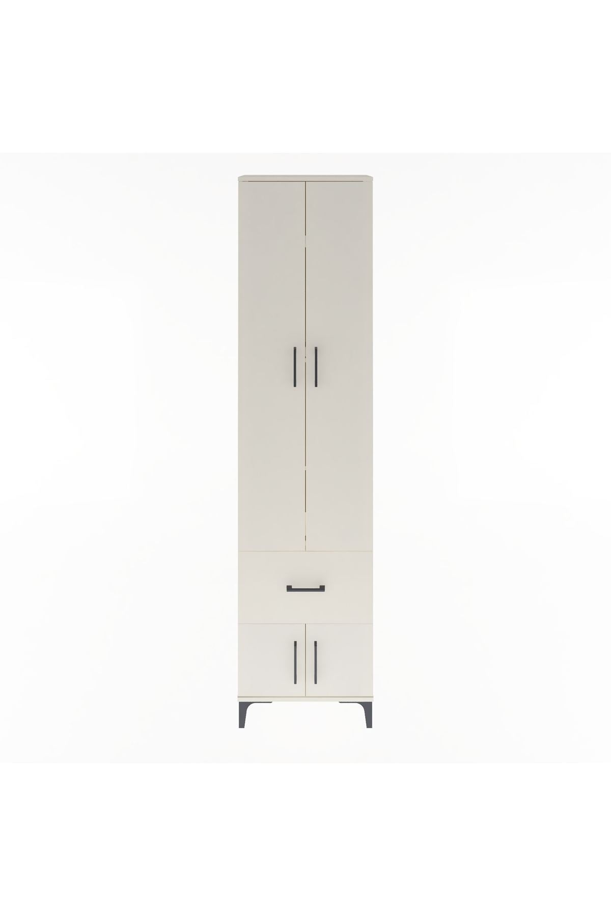 Arges Dolap 4 Raflı Tek Çekmeceli 4 Kapaklı 60x30x243 - S32M003V1A
