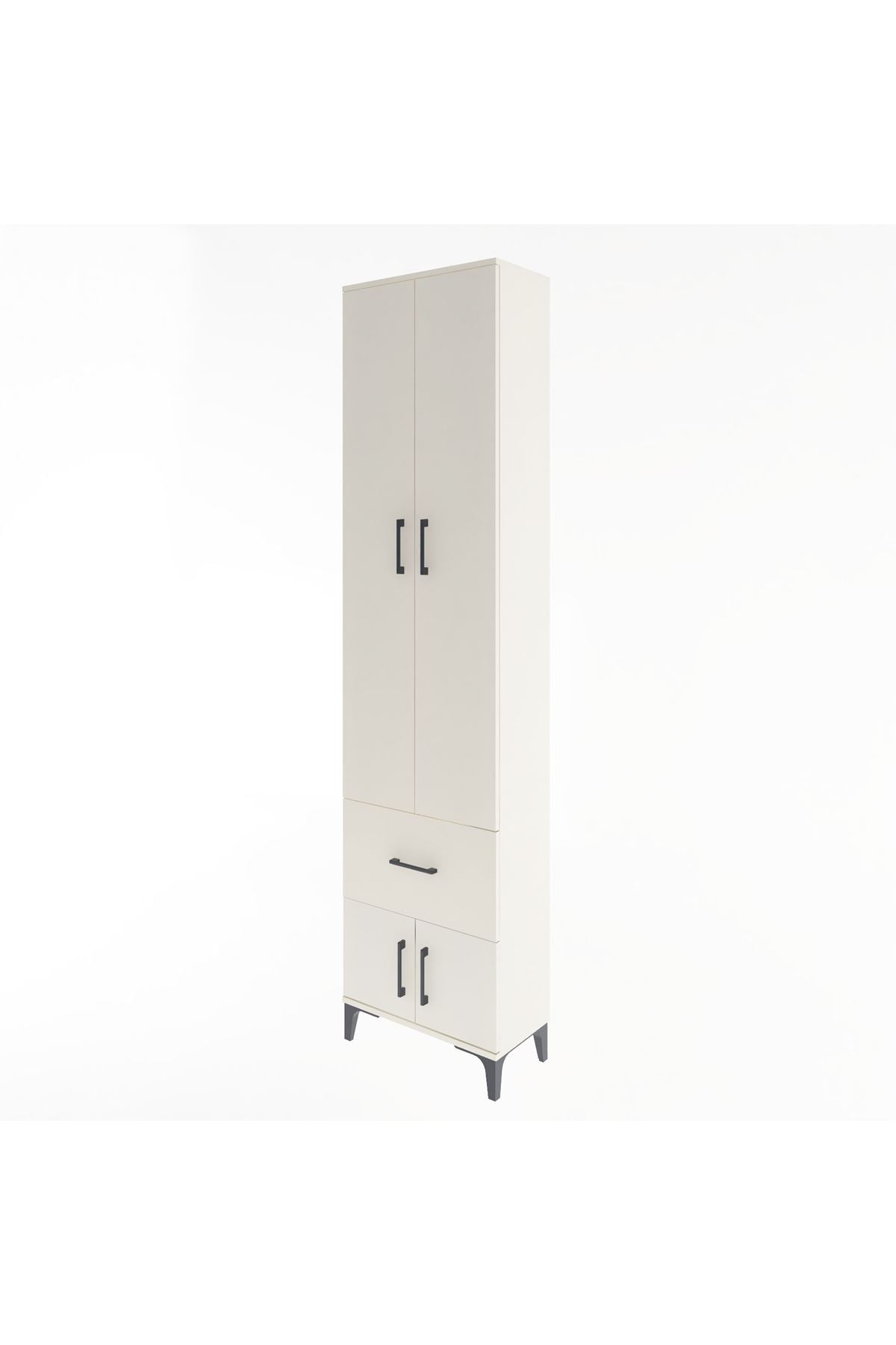 Arges Dolap 4 Raflı Tek Çekmeceli 4 Kapaklı 60x30x243 - S32M003V1A