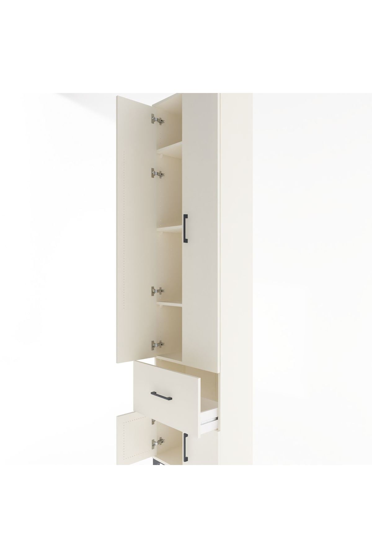 Arges Dolap 4 Raflı Tek Çekmeceli 4 Kapaklı 60x30x243 - S32M003V1A