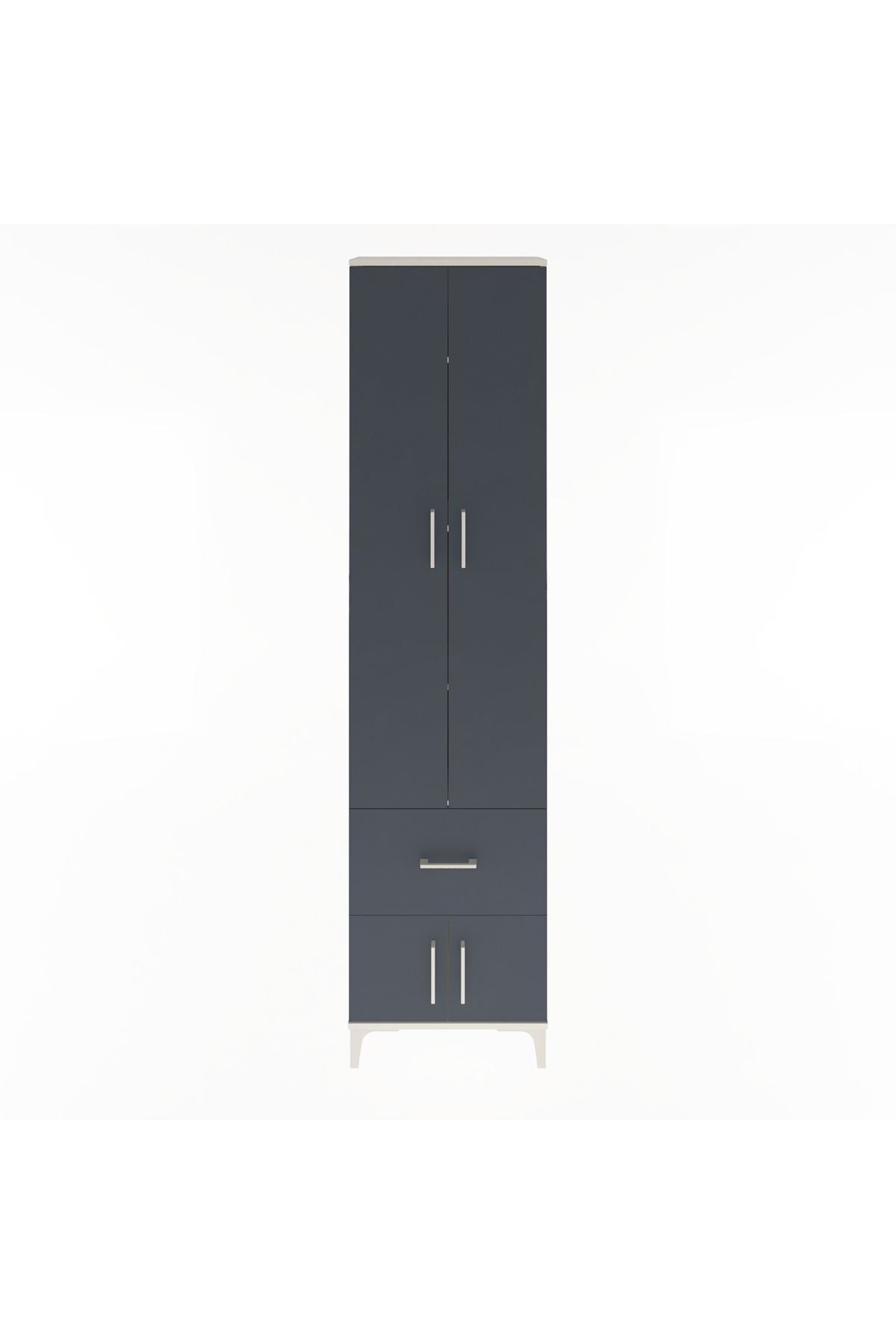 Arges Dolap 4 Raflı Tek Çekmeceli 4 Kapaklı 60x30x243 - S32M003V2A