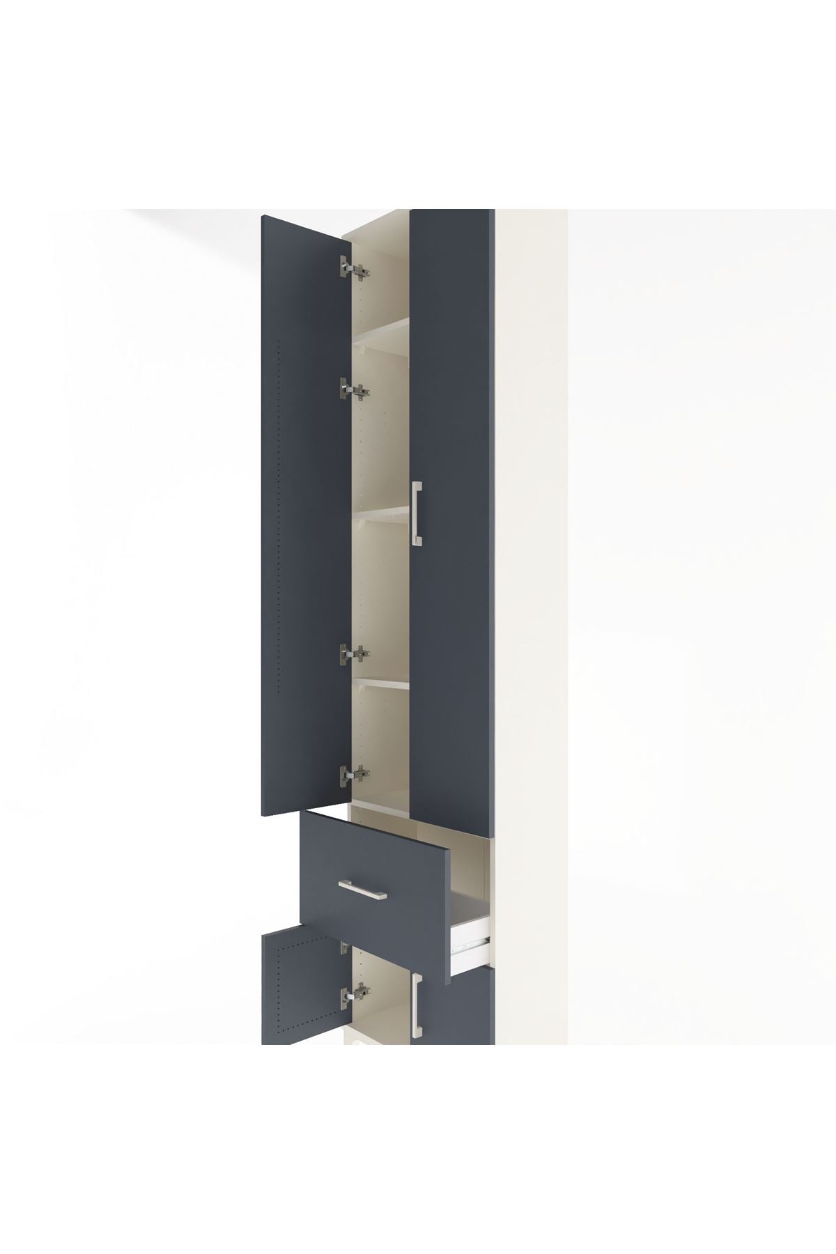 Arges Dolap 4 Raflı Tek Çekmeceli 4 Kapaklı 60x30x243 - S32M003V2A
