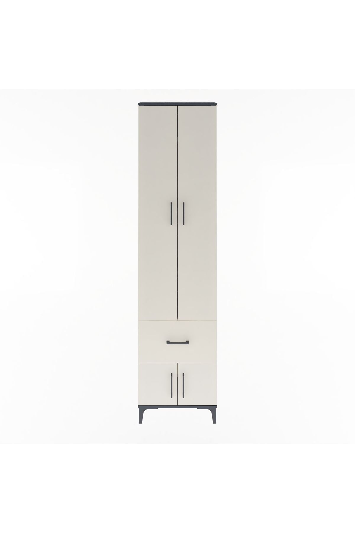Arges Dolap 4 Raflı Tek Çekmeceli 4 Kapaklı 60x30x243 - S32M003V4A