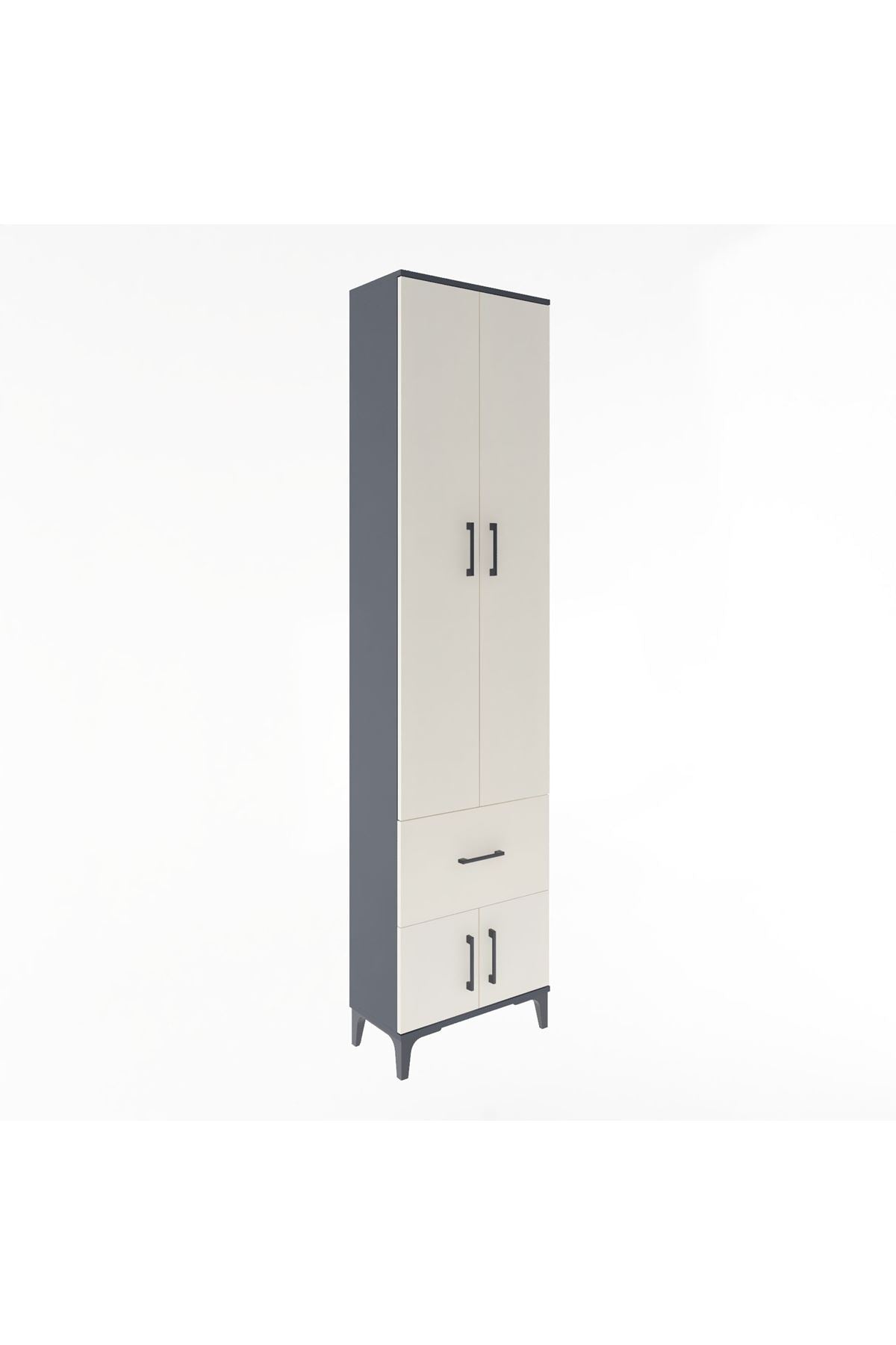 Arges Dolap 4 Raflı Tek Çekmeceli 4 Kapaklı 60x30x243 - S32M003V4A