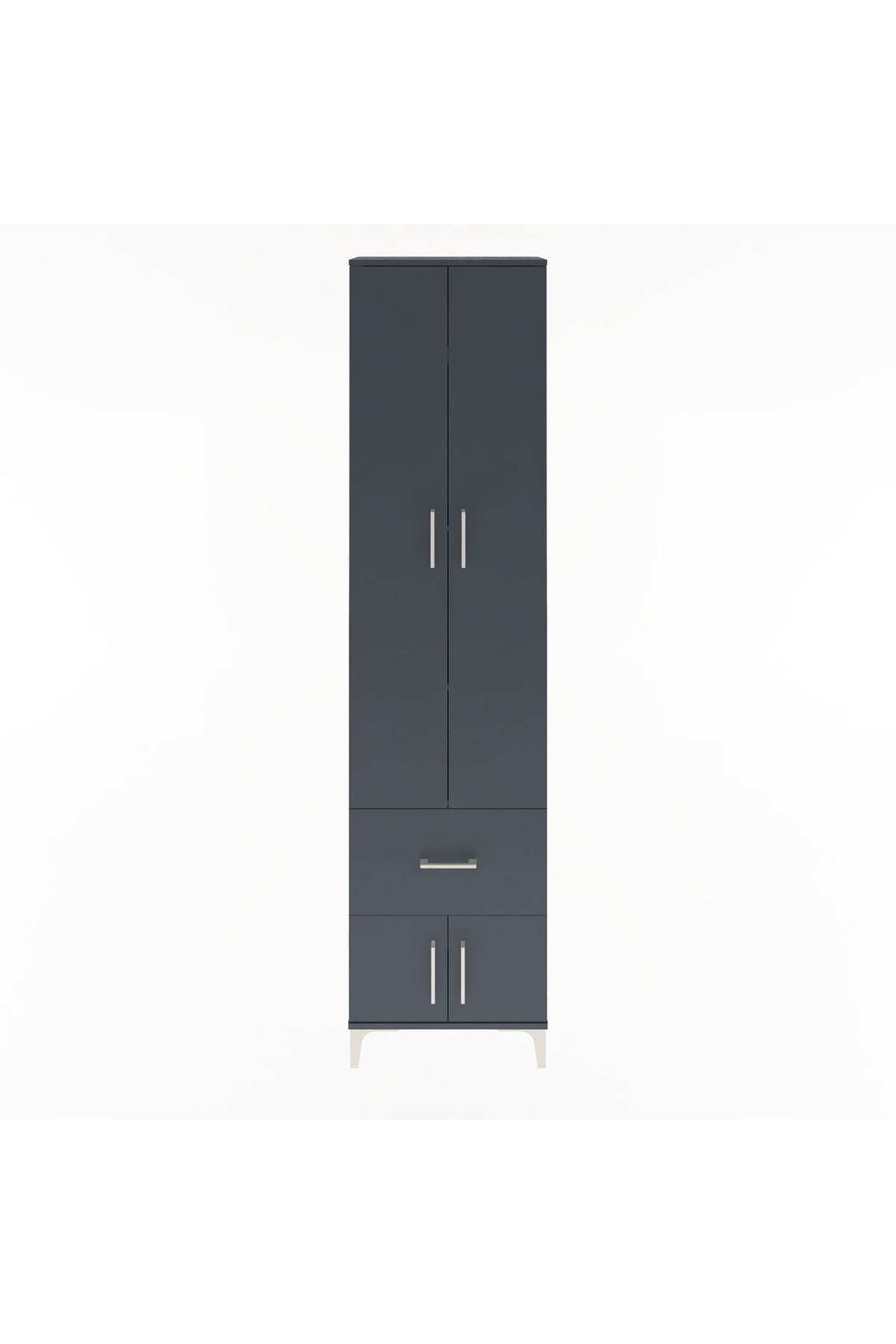 Arges Dolap 4 Raflı Tek Çekmeceli 4 Kapaklı 60x30x243 - S32M003V5A