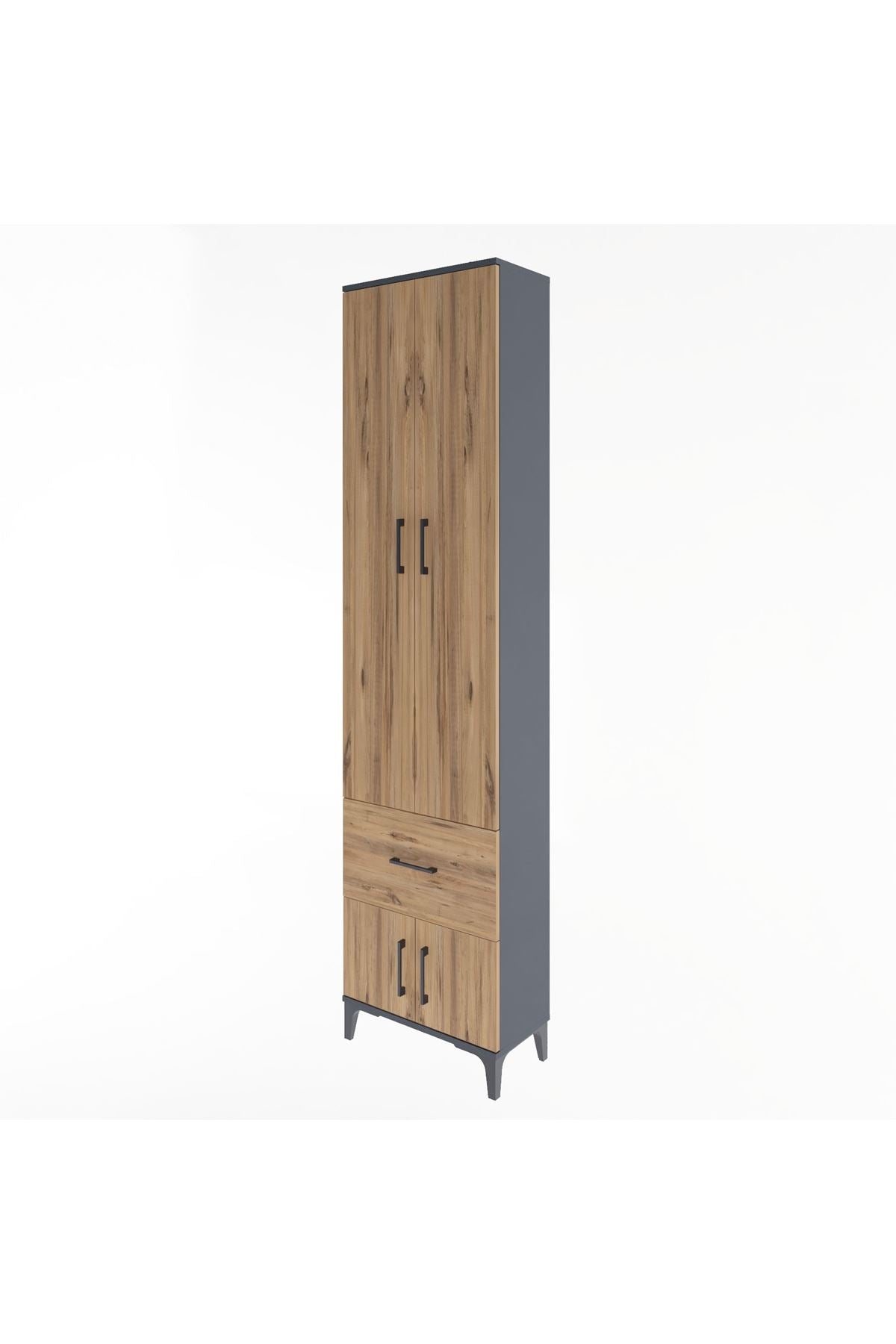 Arges Dolap 4 Raflı Tek Çekmeceli 4 Kapaklı 60x30x243 - S32M003V6A
