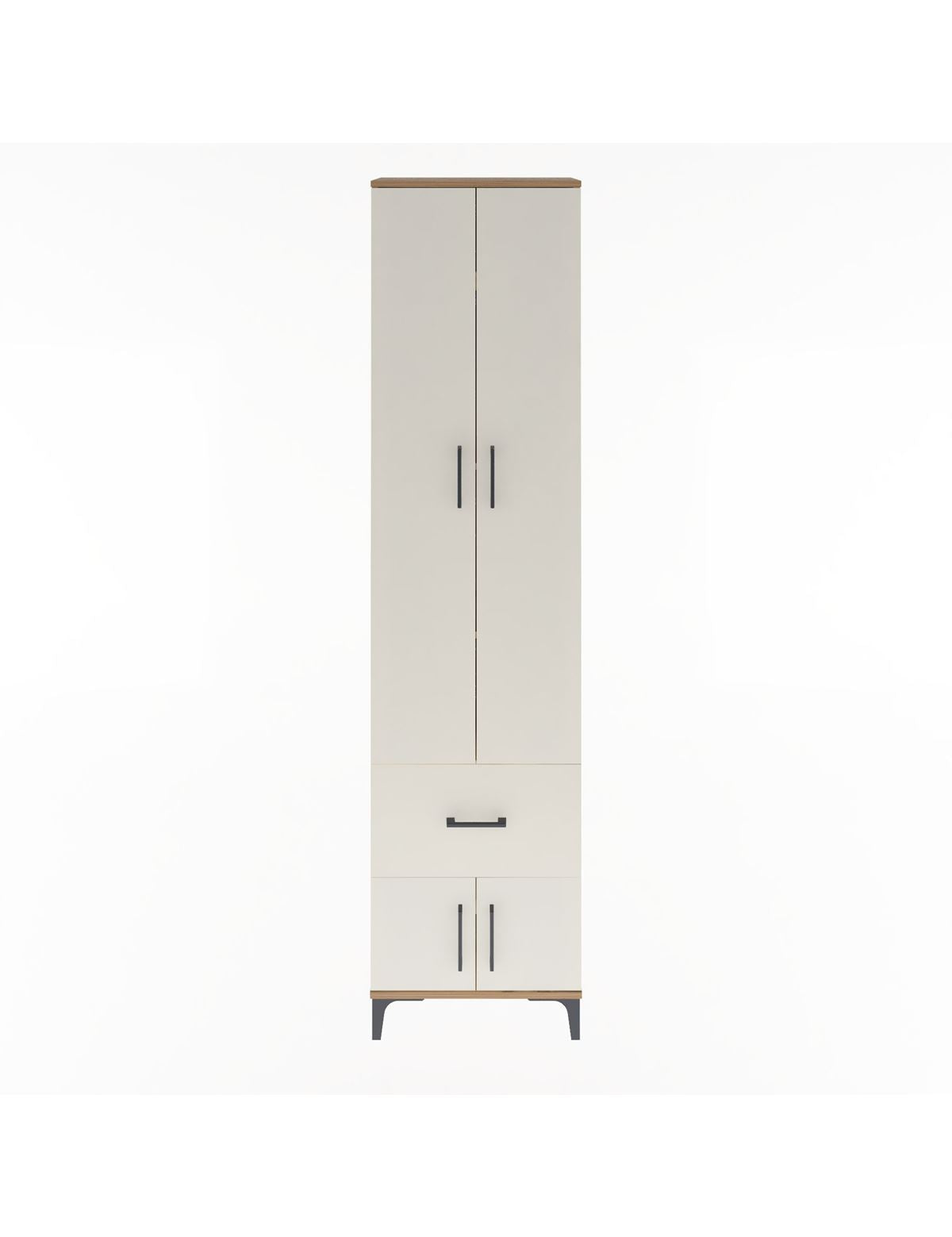 Arges Dolap 4 Raflı Tek Çekmeceli 4 Kapaklı 60x30x243 - S32M003V7A
