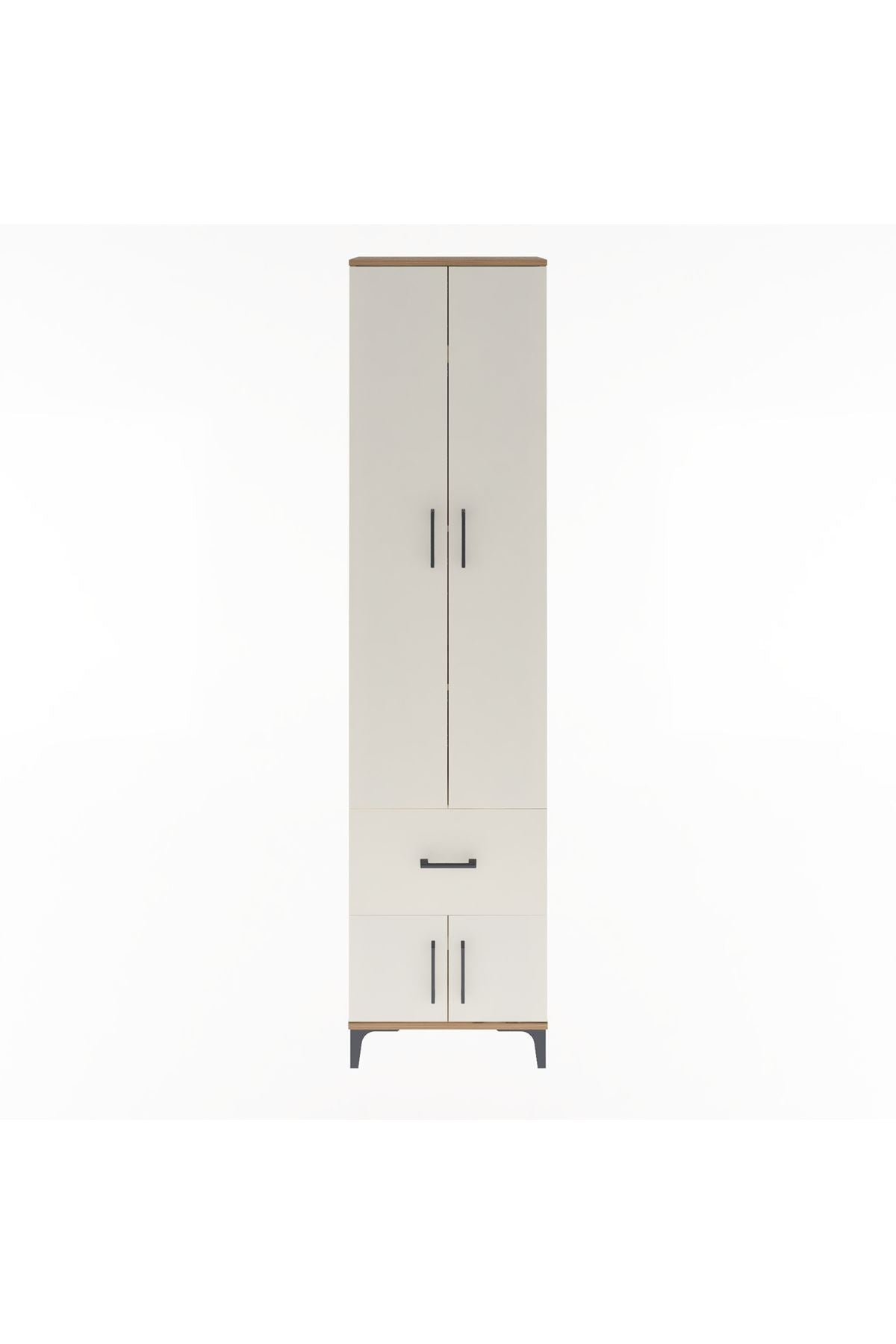 Arges Dolap 4 Raflı Tek Çekmeceli 4 Kapaklı 60x30x243 - S32M003V7A