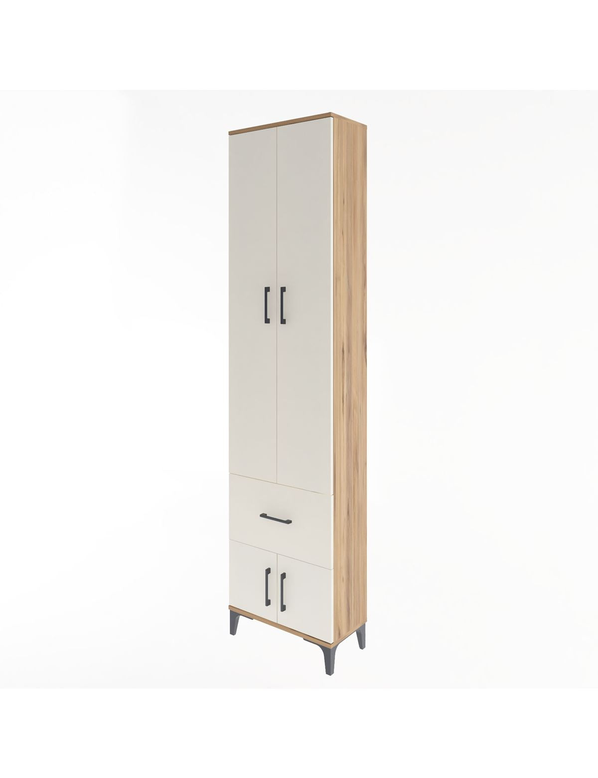 Arges Dolap 4 Raflı Tek Çekmeceli 4 Kapaklı 60x30x243 - S32M003V7A