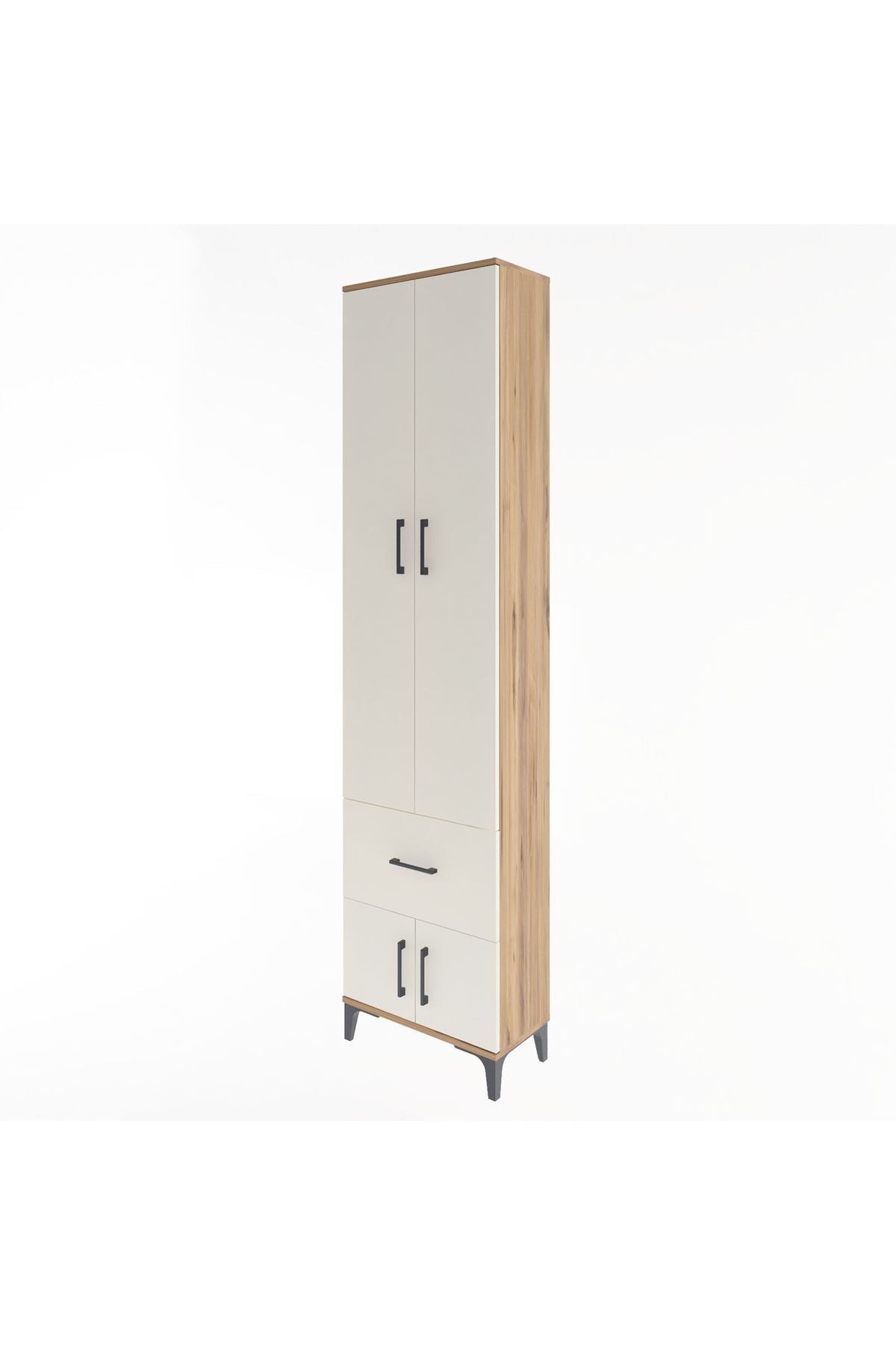 Arges Dolap 4 Raflı Tek Çekmeceli 4 Kapaklı 60x30x243 - S32M003V7A
