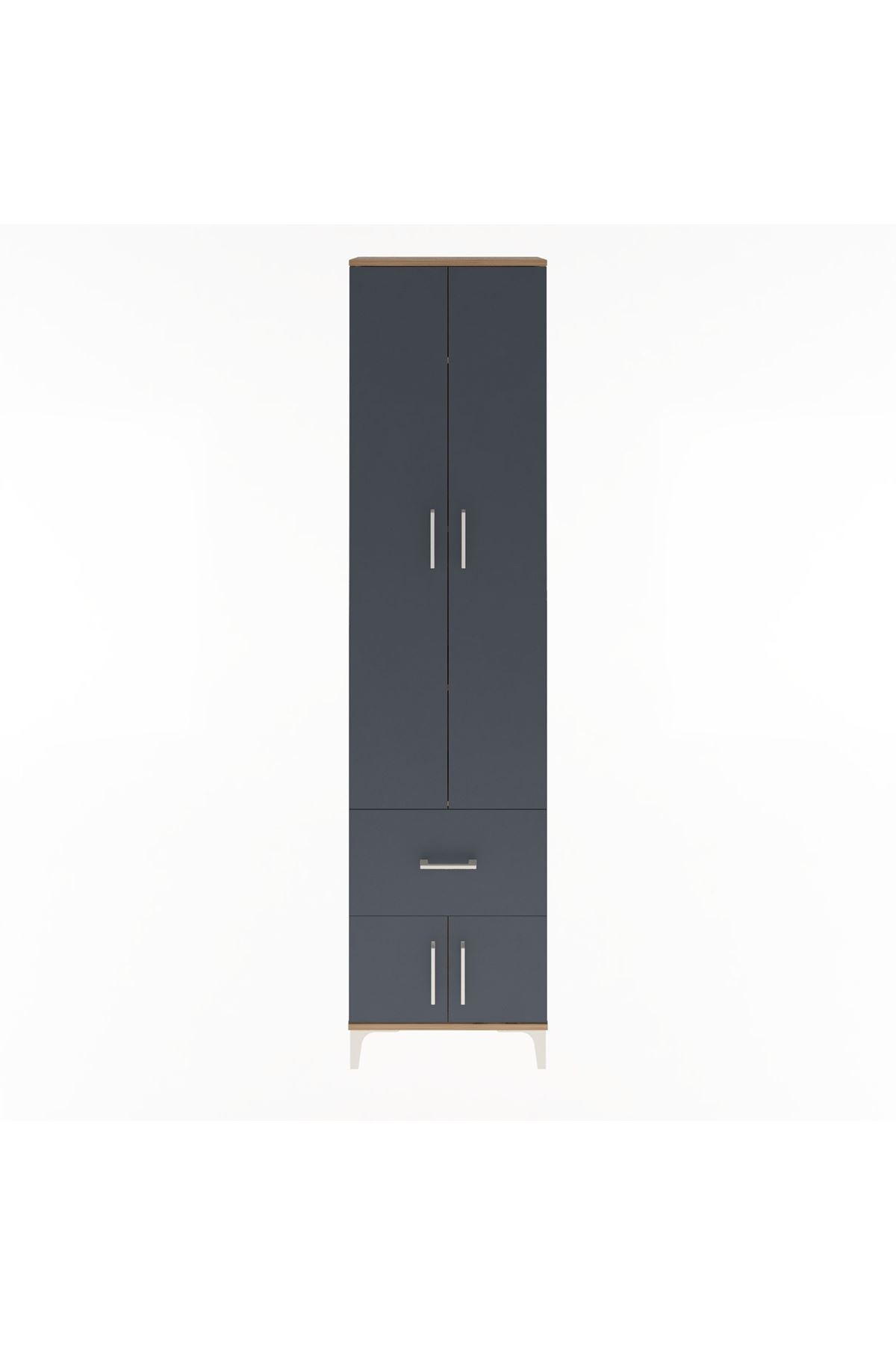Arges Dolap 4 Raflı Tek Çekmeceli 4 Kapaklı 60x30x243 - S32M003V8A