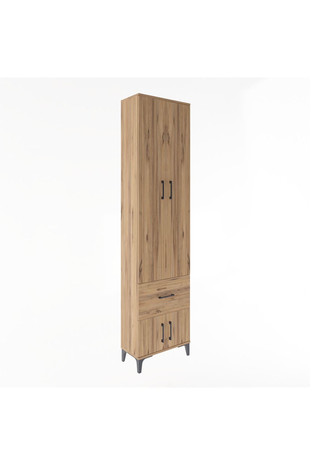 Arges Dolap 4 Raflı Tek Çekmeceli 4 Kapaklı 60x30x243 - S32M003V9A