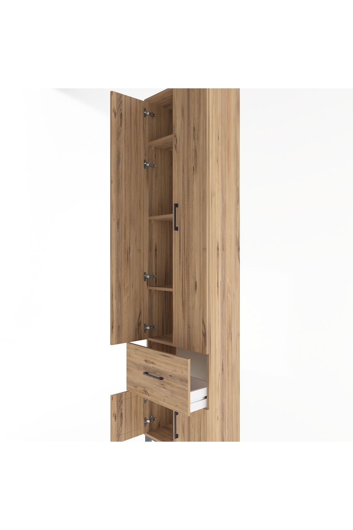 Arges Dolap 4 Raflı Tek Çekmeceli 4 Kapaklı 60x30x243 - S32M003V9A