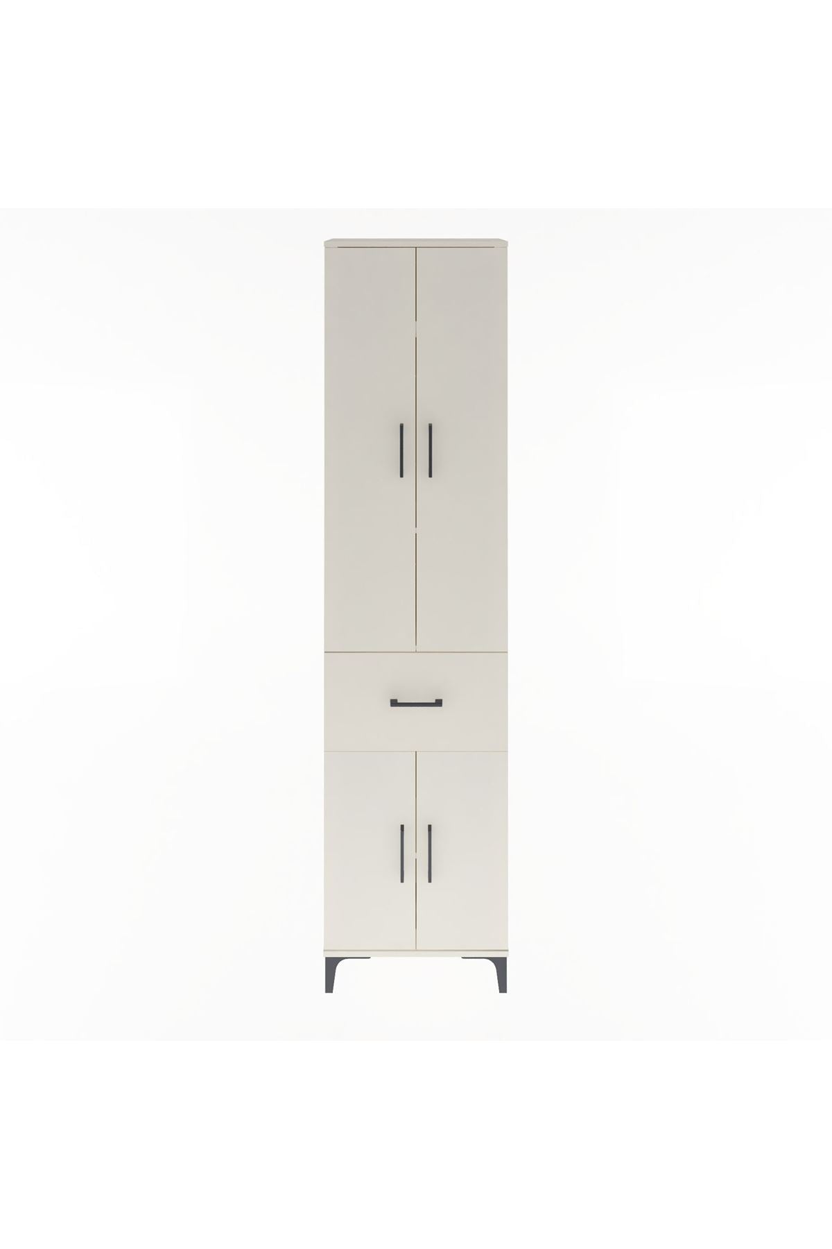 Arges Dolap 4 Raflı Tek Çekmeceli 4 Kapaklı 60x30x243 - S32M004V1A