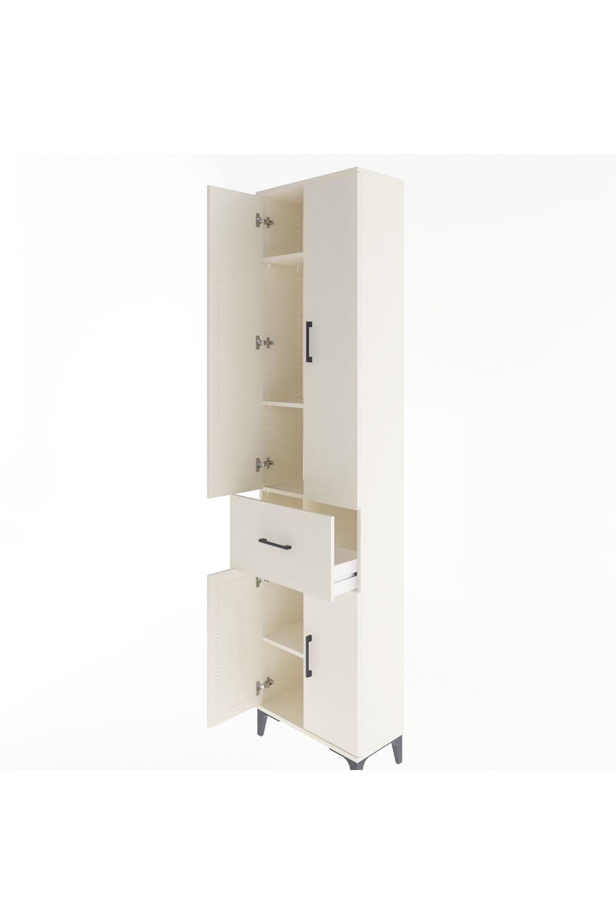 Arges Dolap 4 Raflı Tek Çekmeceli 4 Kapaklı 60x30x243 - S32M004V1A
