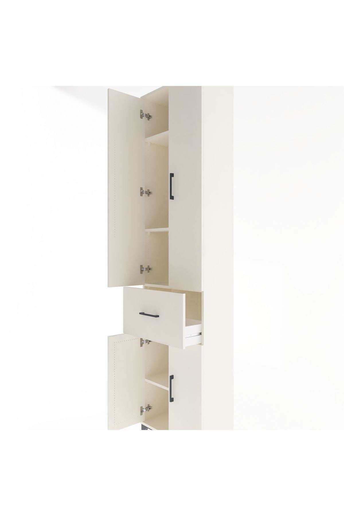 Arges Dolap 4 Raflı Tek Çekmeceli 4 Kapaklı 60x30x243 - S32M004V1A