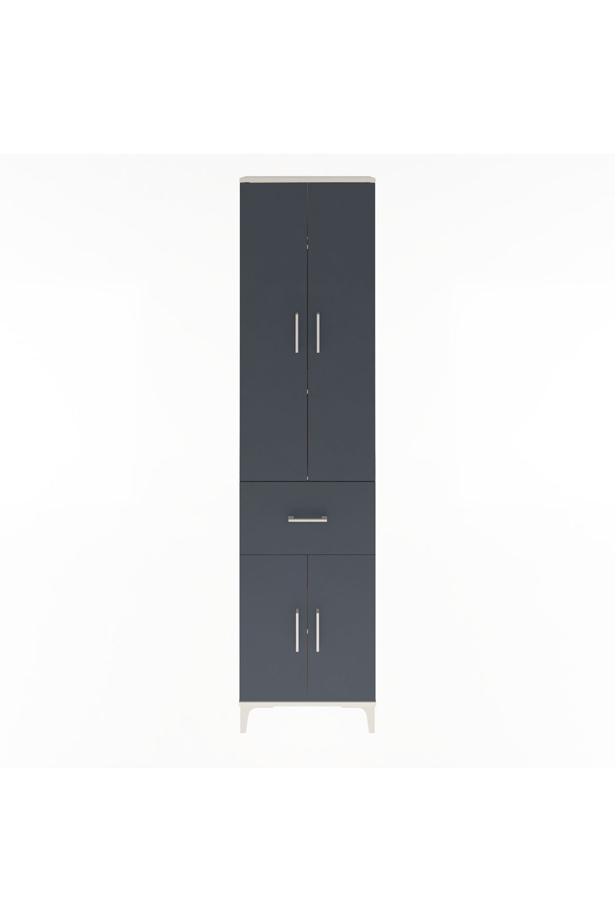 Arges Dolap 4 Raflı Tek Çekmeceli 4 Kapaklı 60x30x243 - S32M004V2A