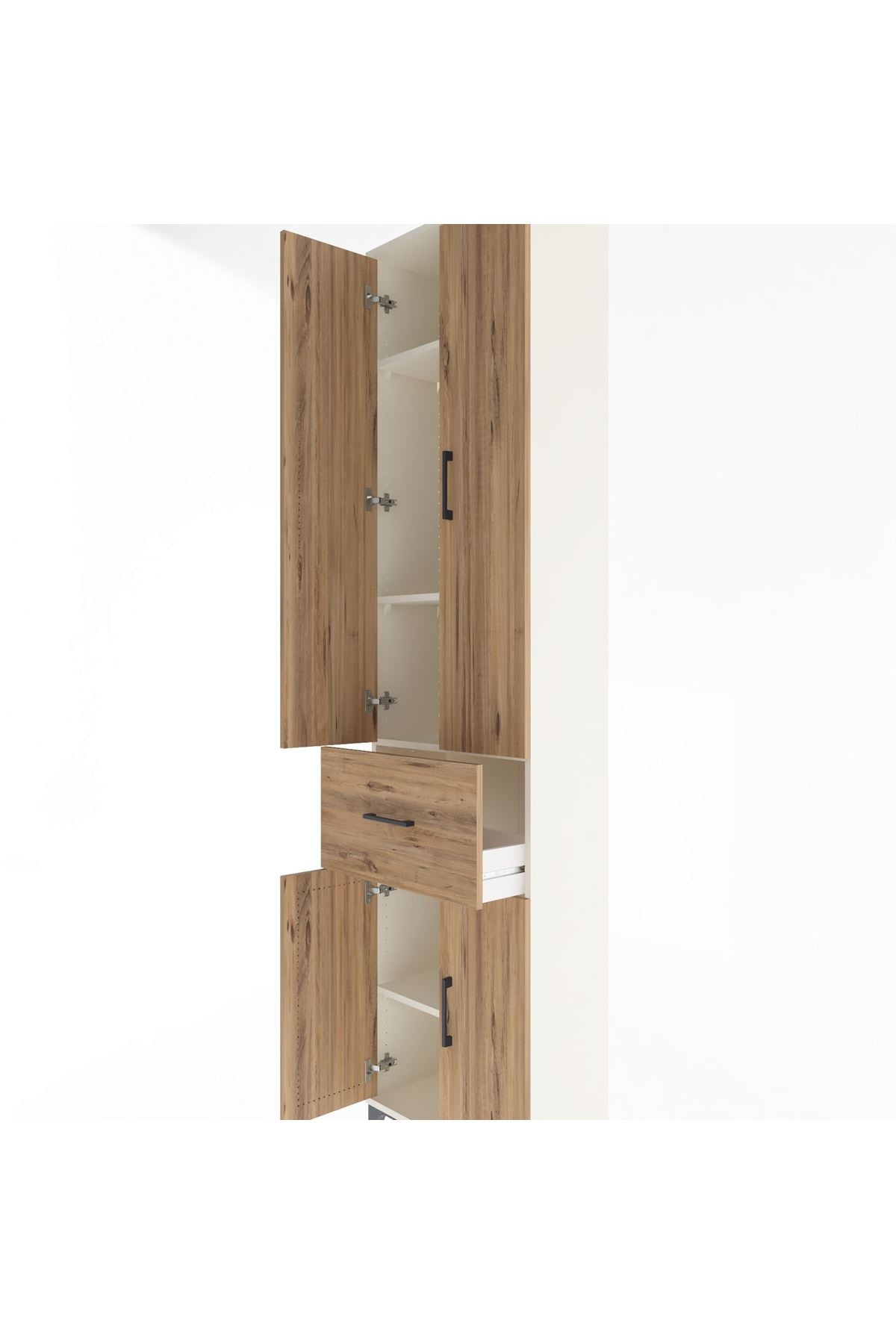 Arges Dolap 4 Raflı Tek Çekmeceli 4 Kapaklı 60x30x243 - S32M004V3A