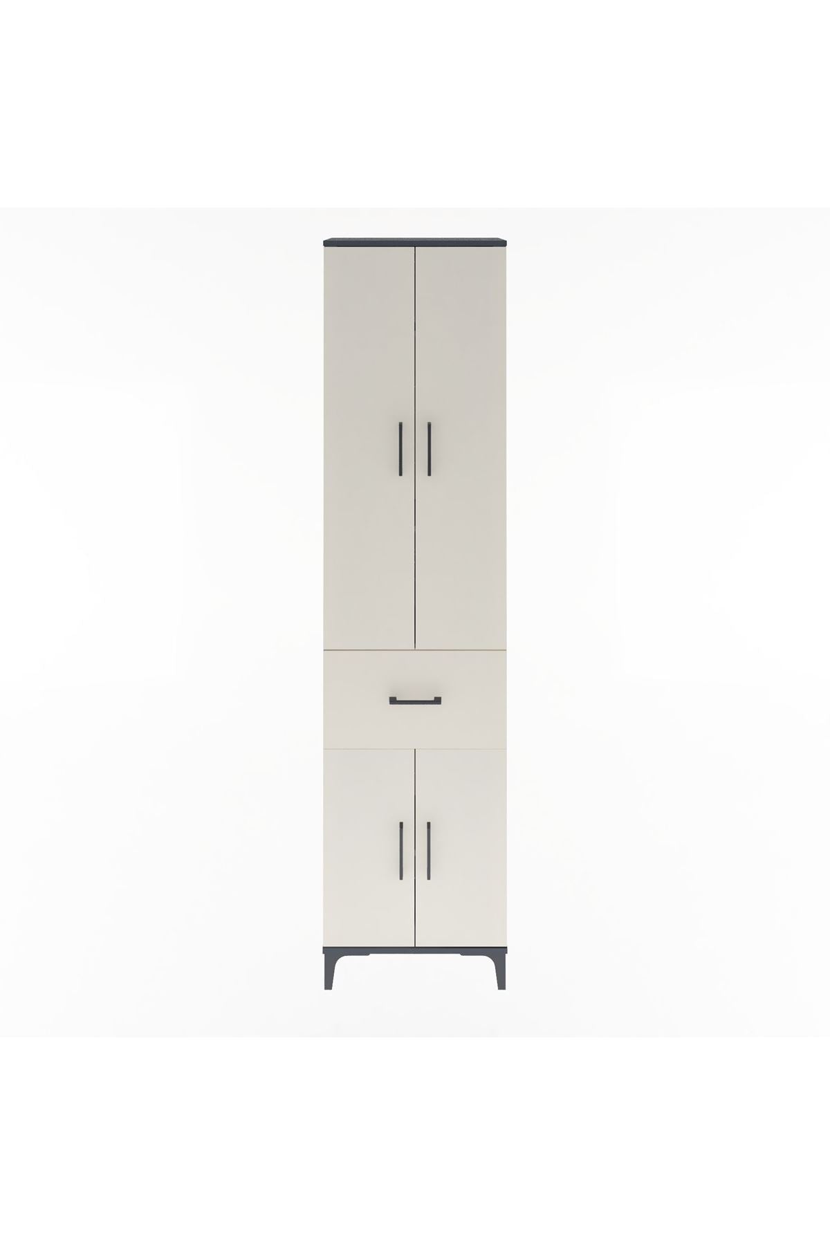Arges Dolap 4 Raflı Tek Çekmeceli 4 Kapaklı 60x30x243 - S32M004V4A
