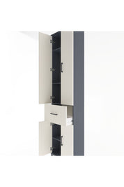 Arges Dolap 4 Raflı Tek Çekmeceli 4 Kapaklı 60x30x243 - S32M004V4A