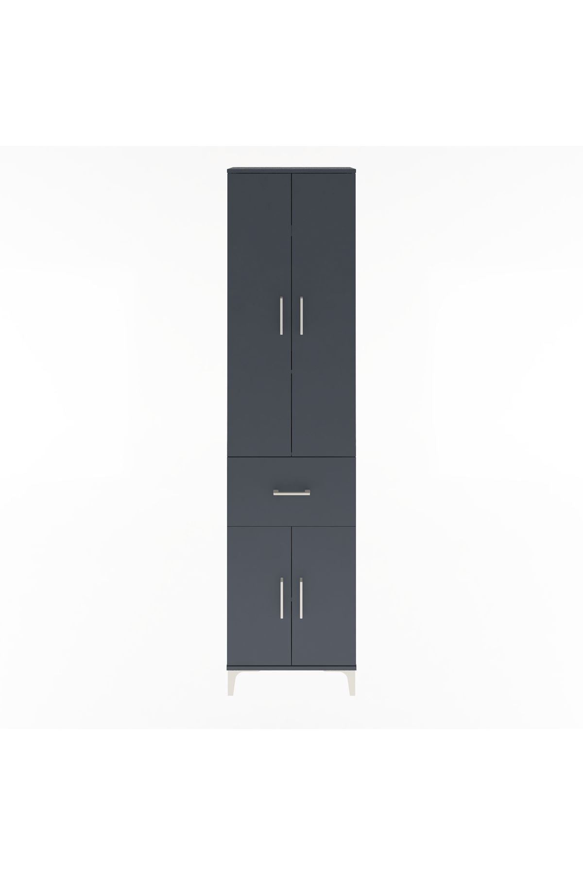Arges Dolap 4 Raflı Tek Çekmeceli 4 Kapaklı 60x30x243 - S32M004V5A