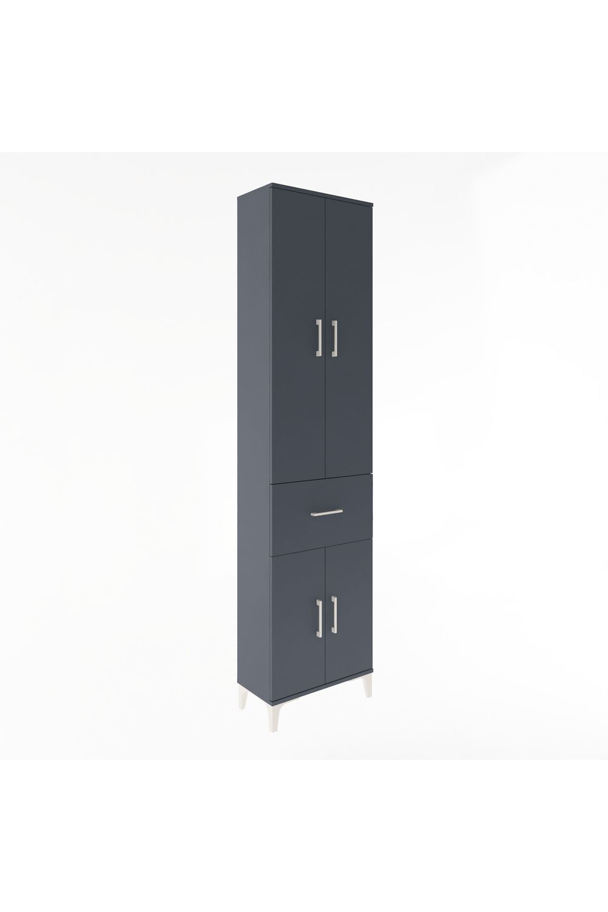 Arges Dolap 4 Raflı Tek Çekmeceli 4 Kapaklı 60x30x243 - S32M004V5A