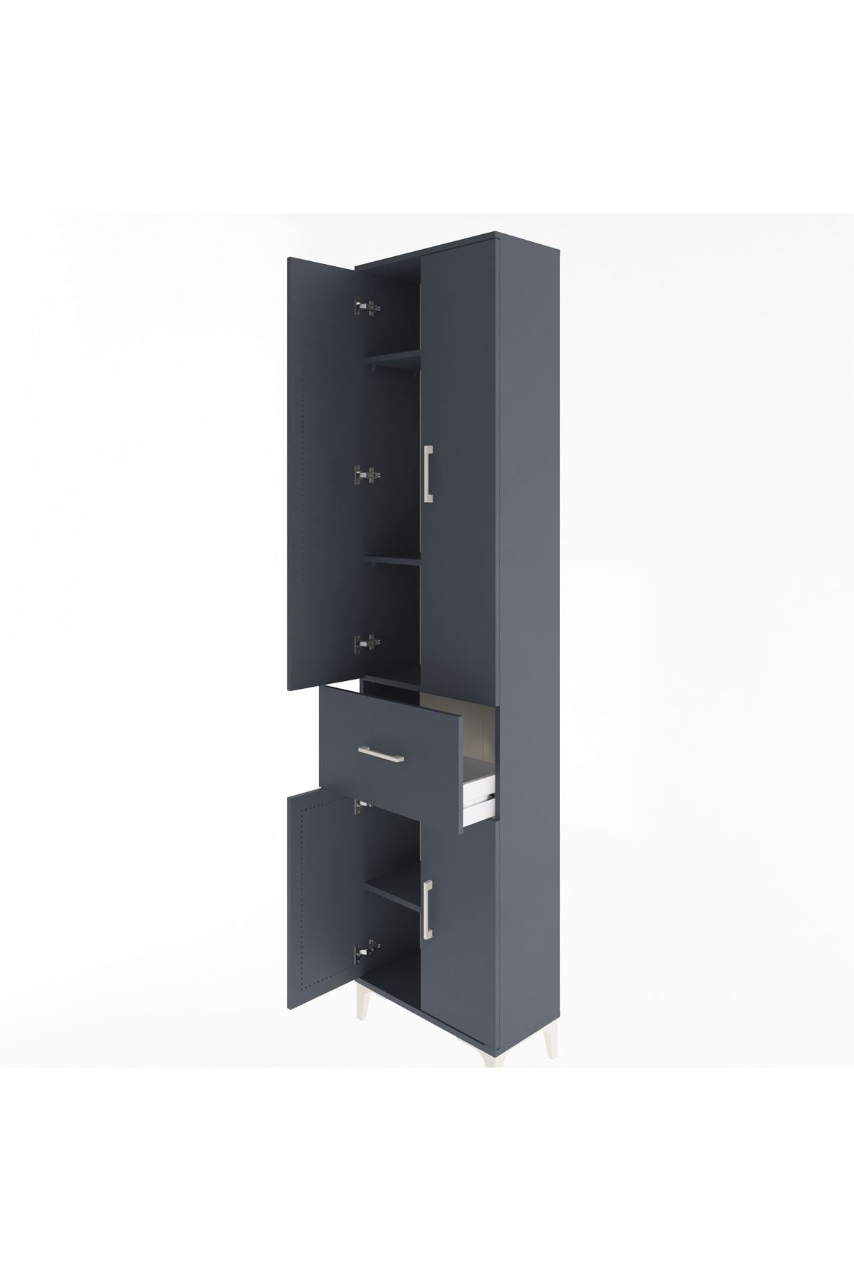 Arges Dolap 4 Raflı Tek Çekmeceli 4 Kapaklı 60x30x243 - S32M004V5A