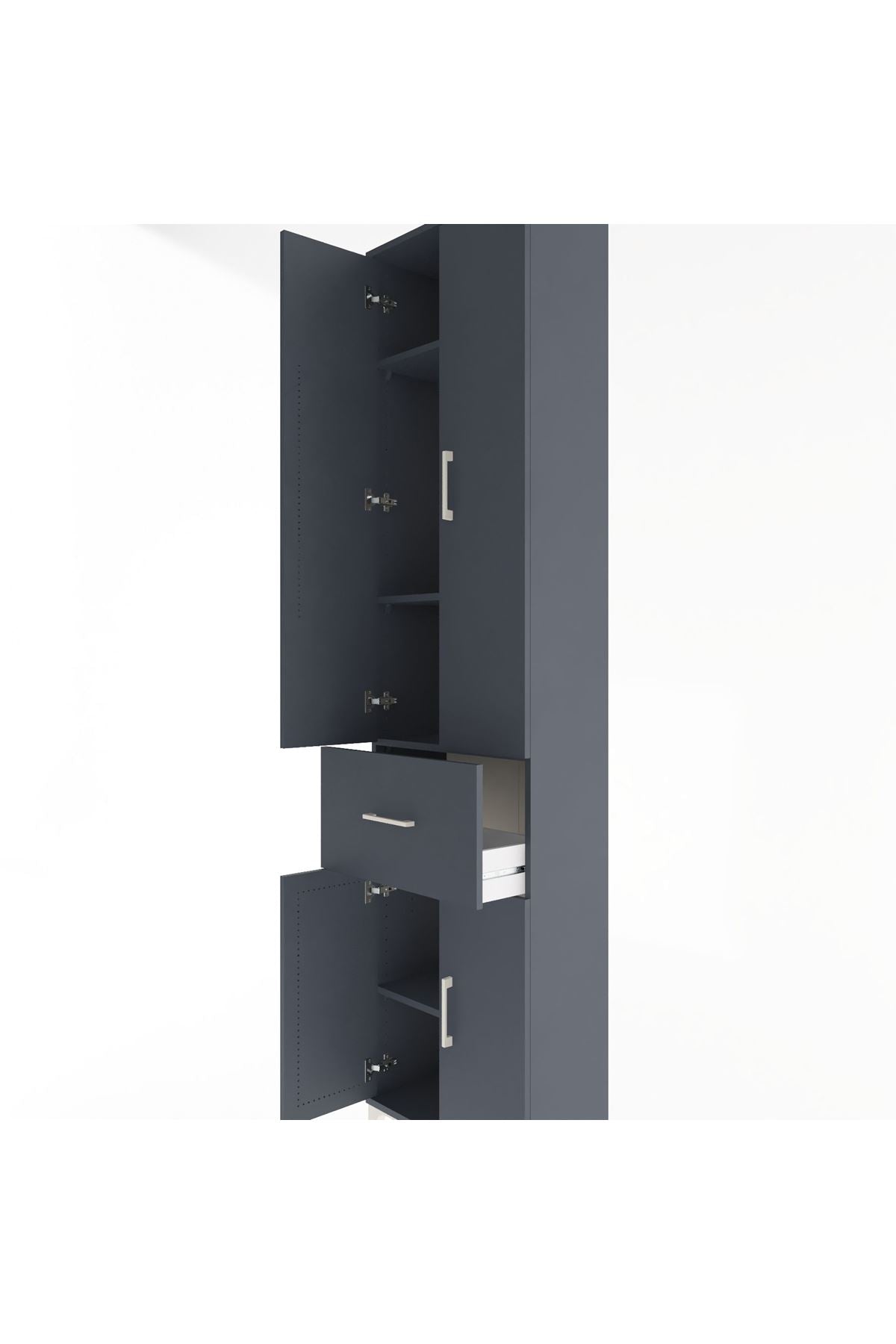 Arges Dolap 4 Raflı Tek Çekmeceli 4 Kapaklı 60x30x243 - S32M004V5A
