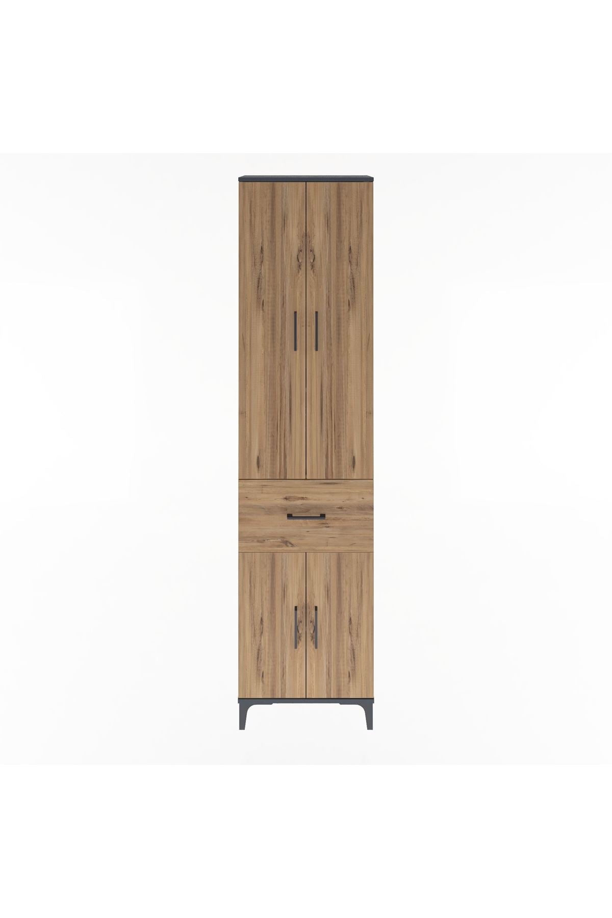 Arges Dolap 4 Raflı Tek Çekmeceli 4 Kapaklı 60x30x243 - S32M004V6A