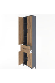 Arges Dolap 4 Raflı Tek Çekmeceli 4 Kapaklı 60x30x243 - S32M004V6A