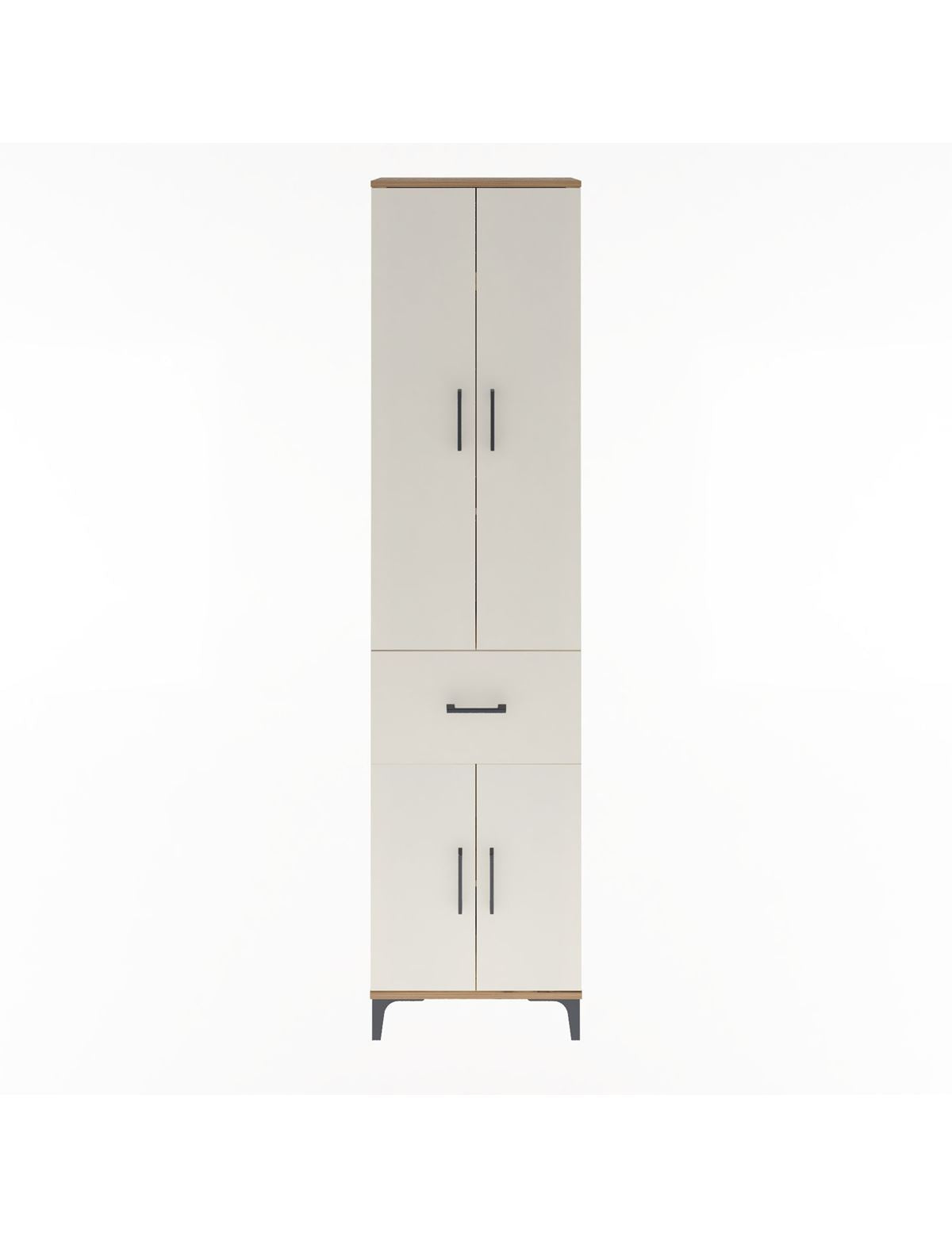 Arges Dolap 4 Raflı Tek Çekmeceli 4 Kapaklı 60x30x243 - S32M004V7A