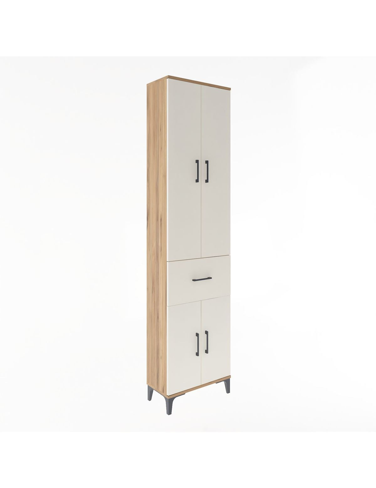 Arges Dolap 4 Raflı Tek Çekmeceli 4 Kapaklı 60x30x243 - S32M004V7A