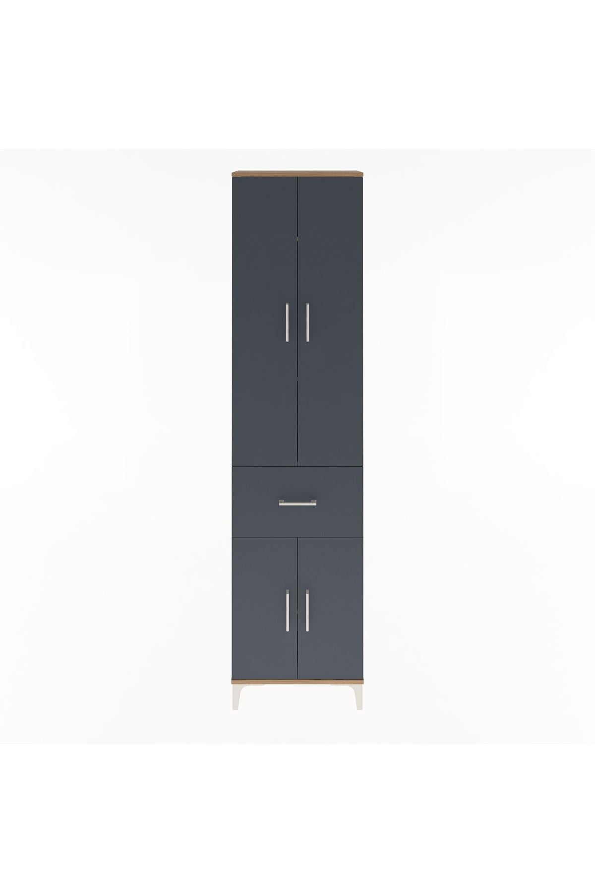 Arges Dolap 4 Raflı Tek Çekmeceli 4 Kapaklı 60x30x243 - S32M004V8A